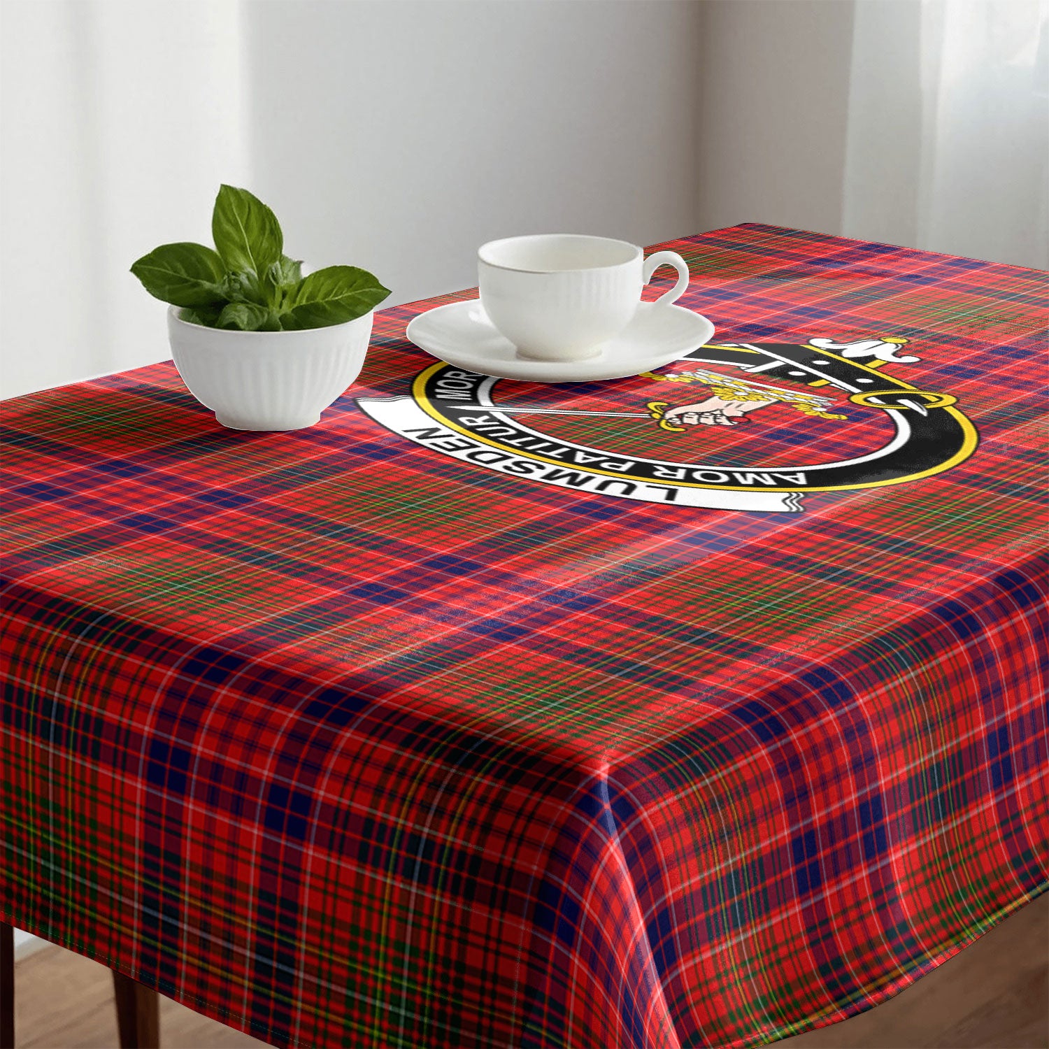 Lumsden Modern Tartan Crest Tablecloth