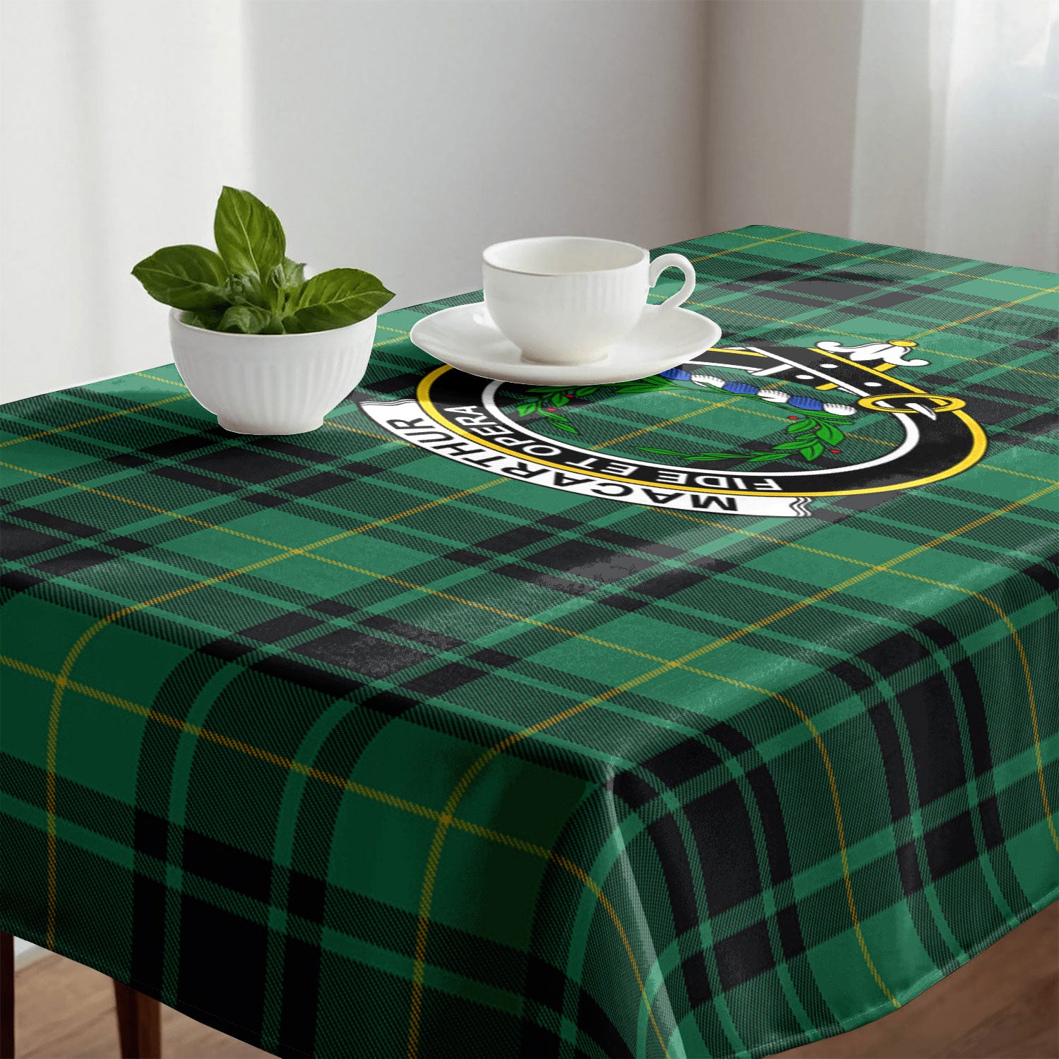 MacArthur Ancient Tartan Crest Tablecloth