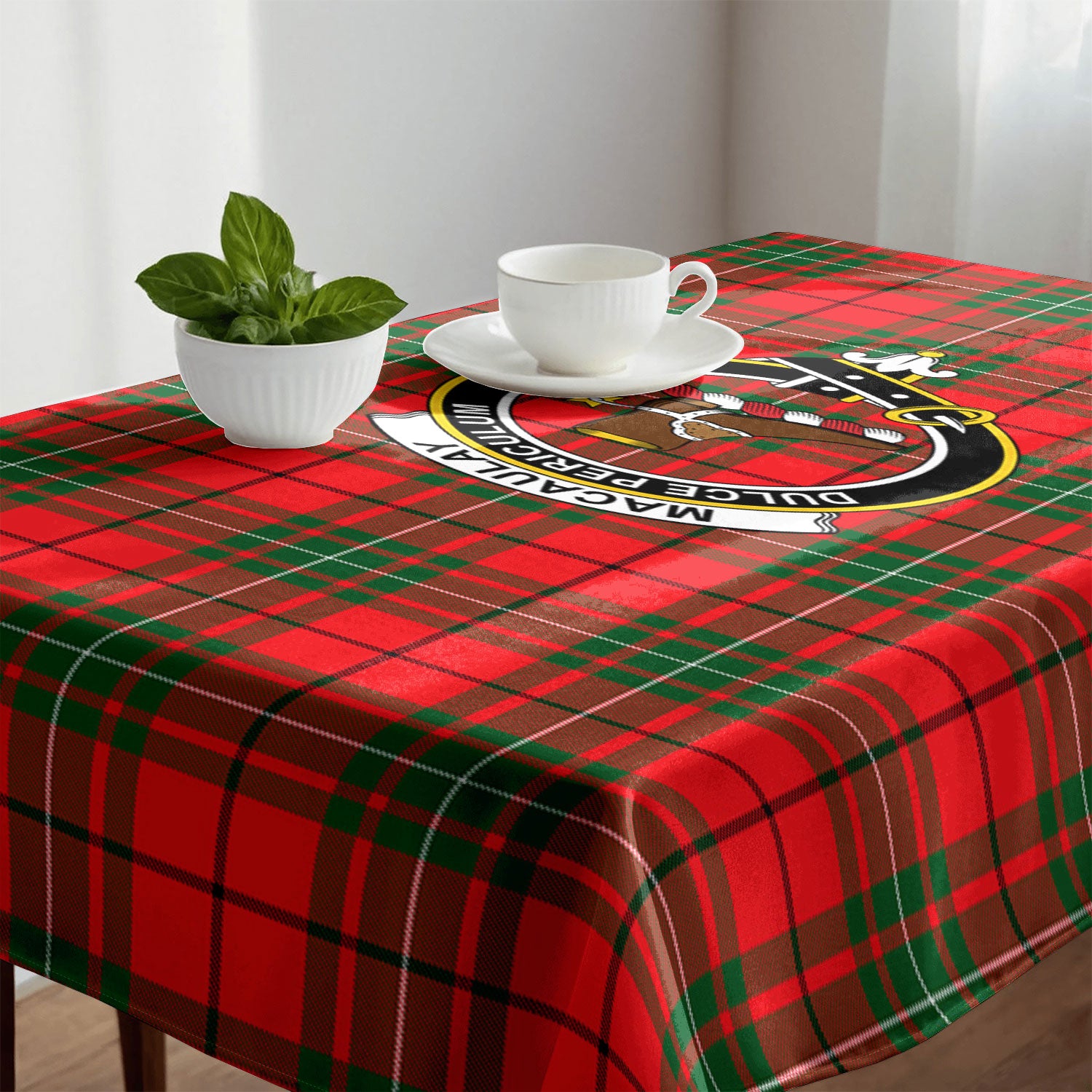 MacAulay Modern Tartan Crest Tablecloth