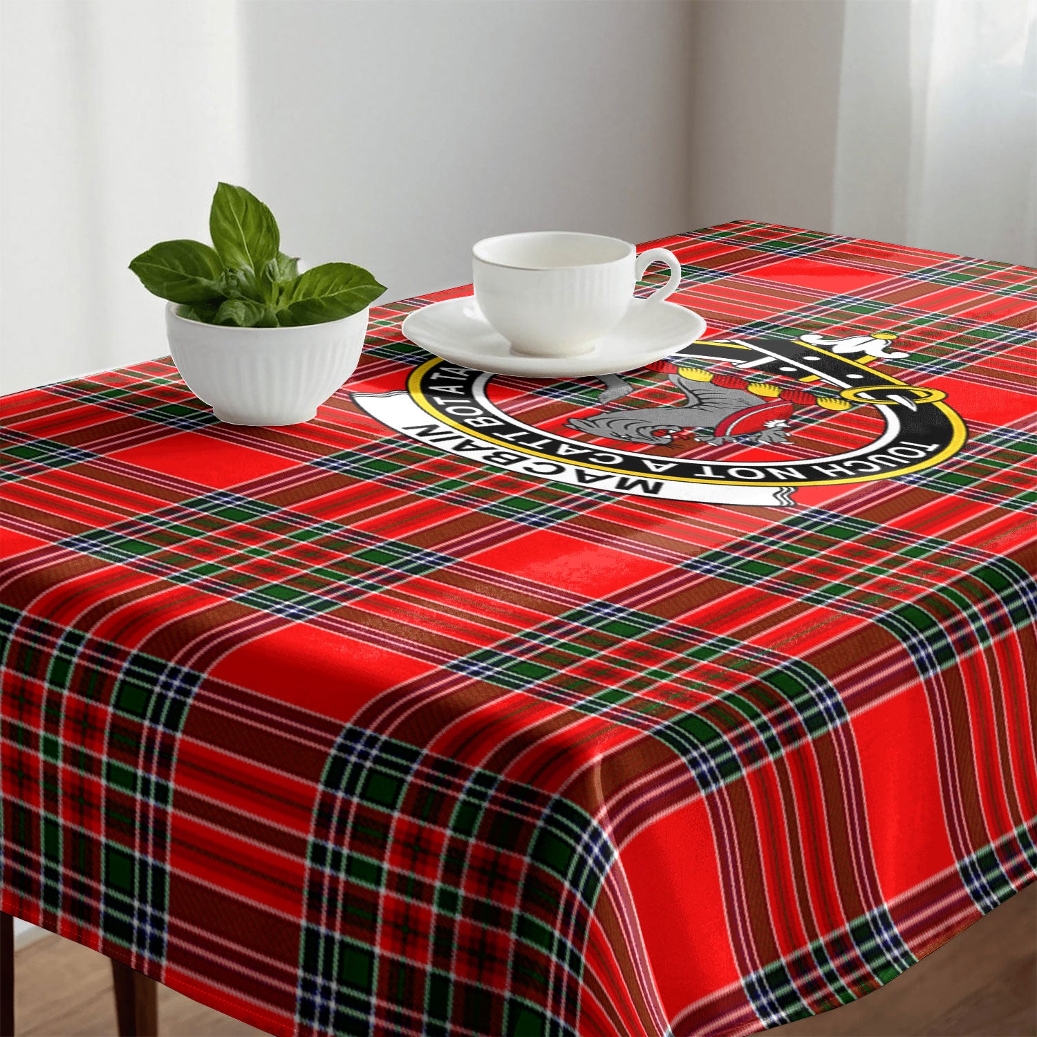 MacBain Tartan Crest Tablecloth