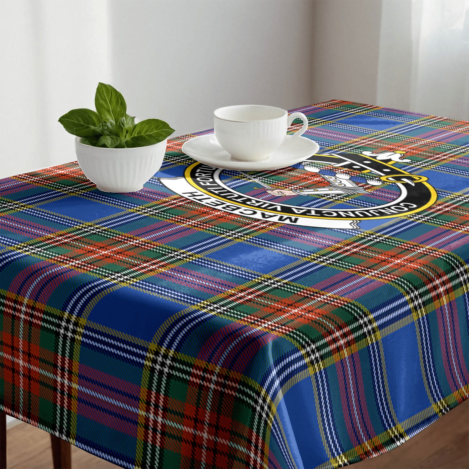 MacBeth Ancient Tartan Crest Tablecloth