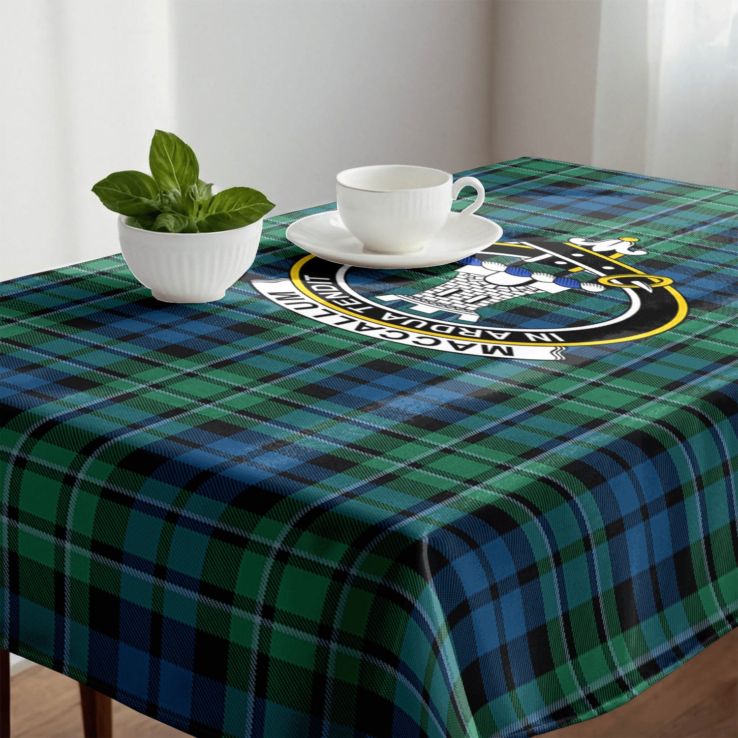 MacCallum Ancient Tartan Crest Tablecloth