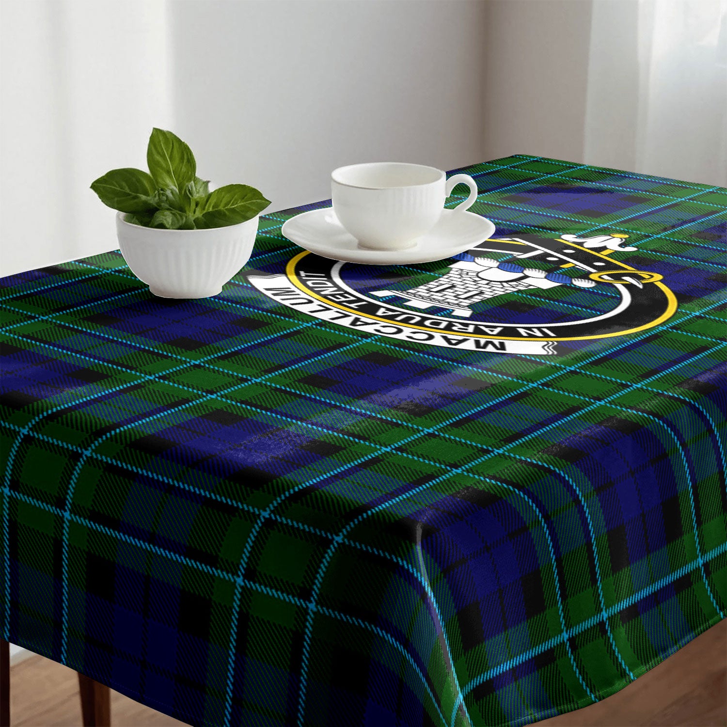 MacCallum Modern Tartan Crest Tablecloth
