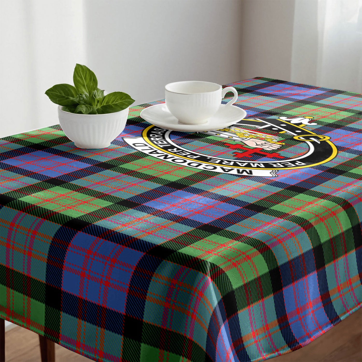 MacDonald Ancient Tartan Crest Tablecloth