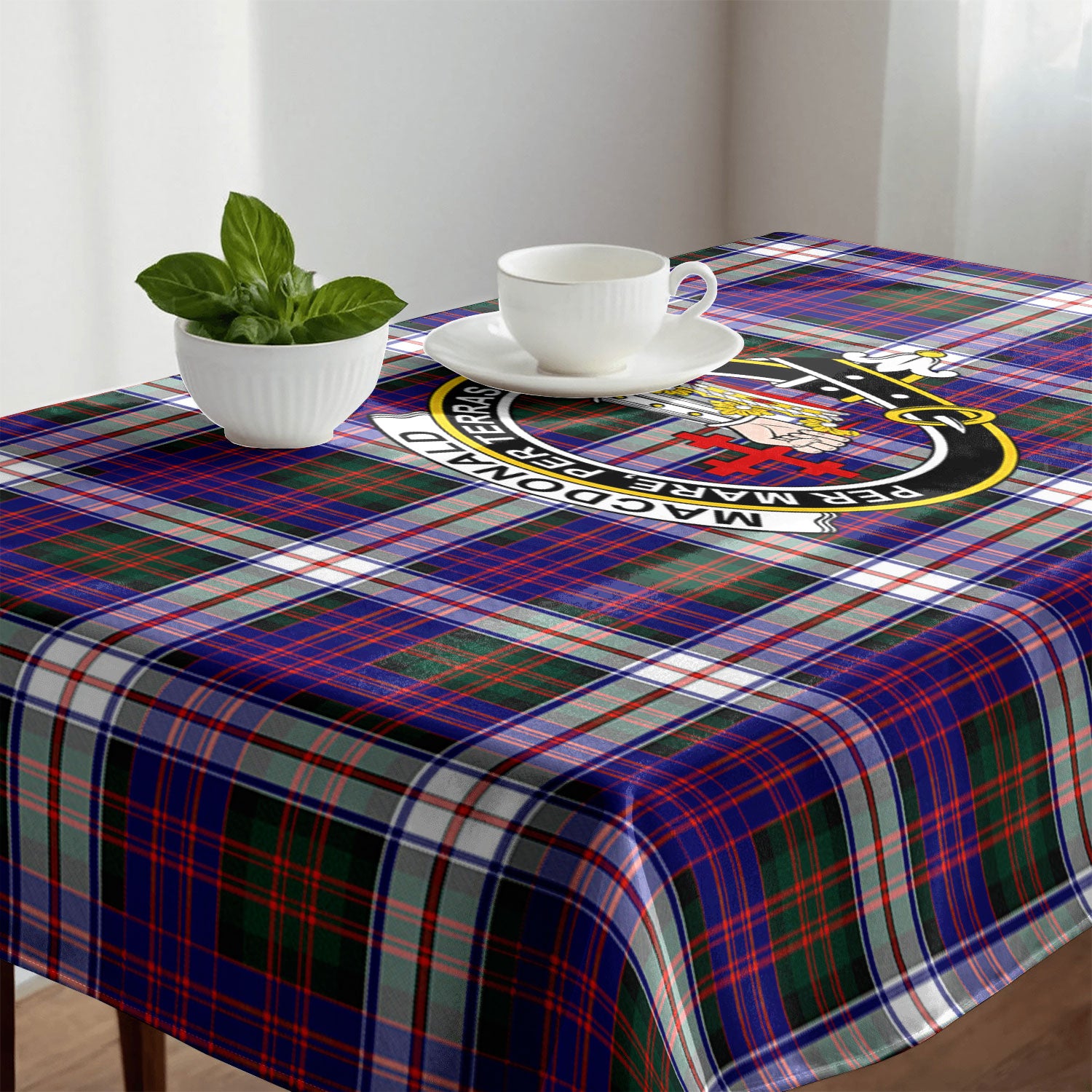MacDonald Dress Modern Tartan Crest Tablecloth