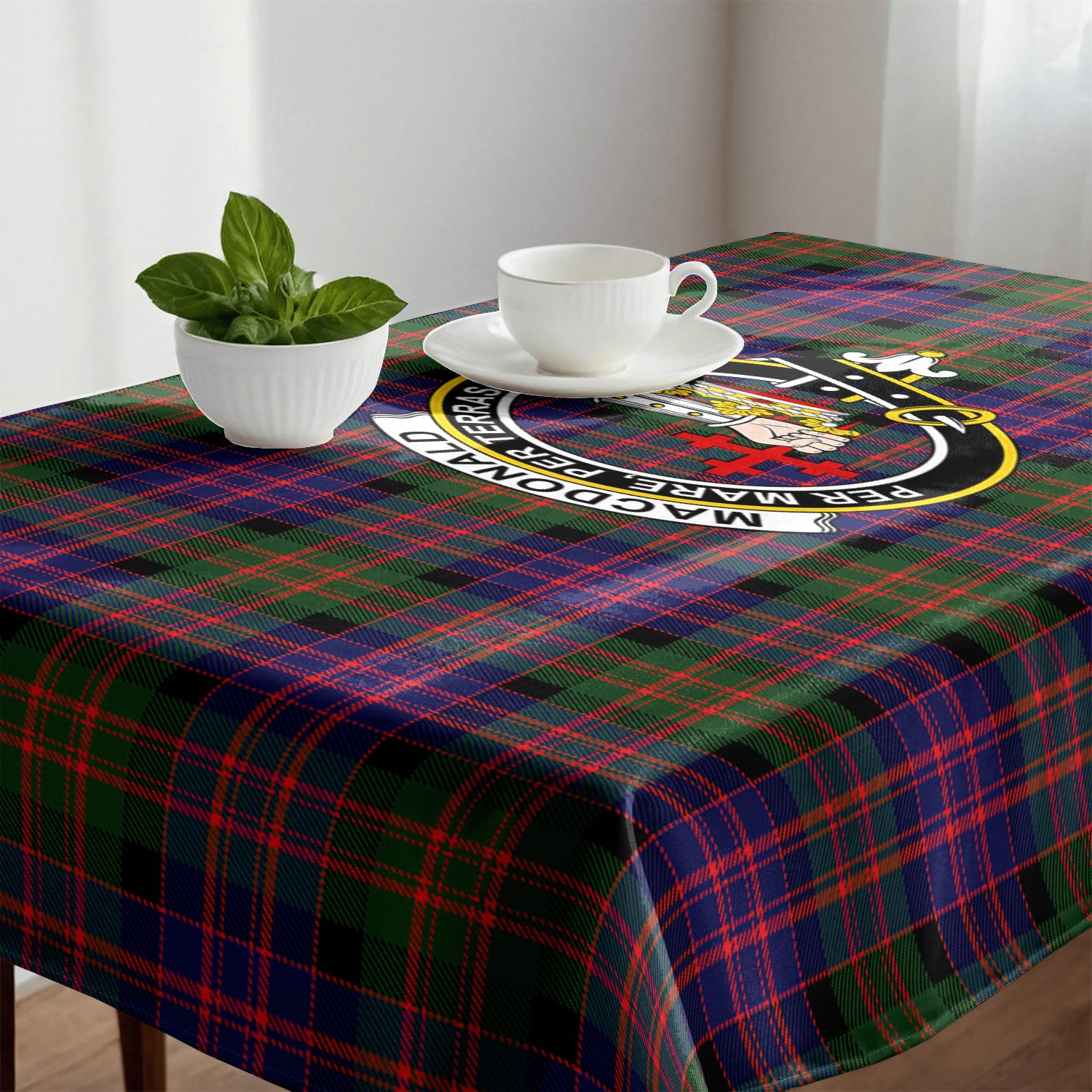 MacDonald Modern Tartan Crest Tablecloth