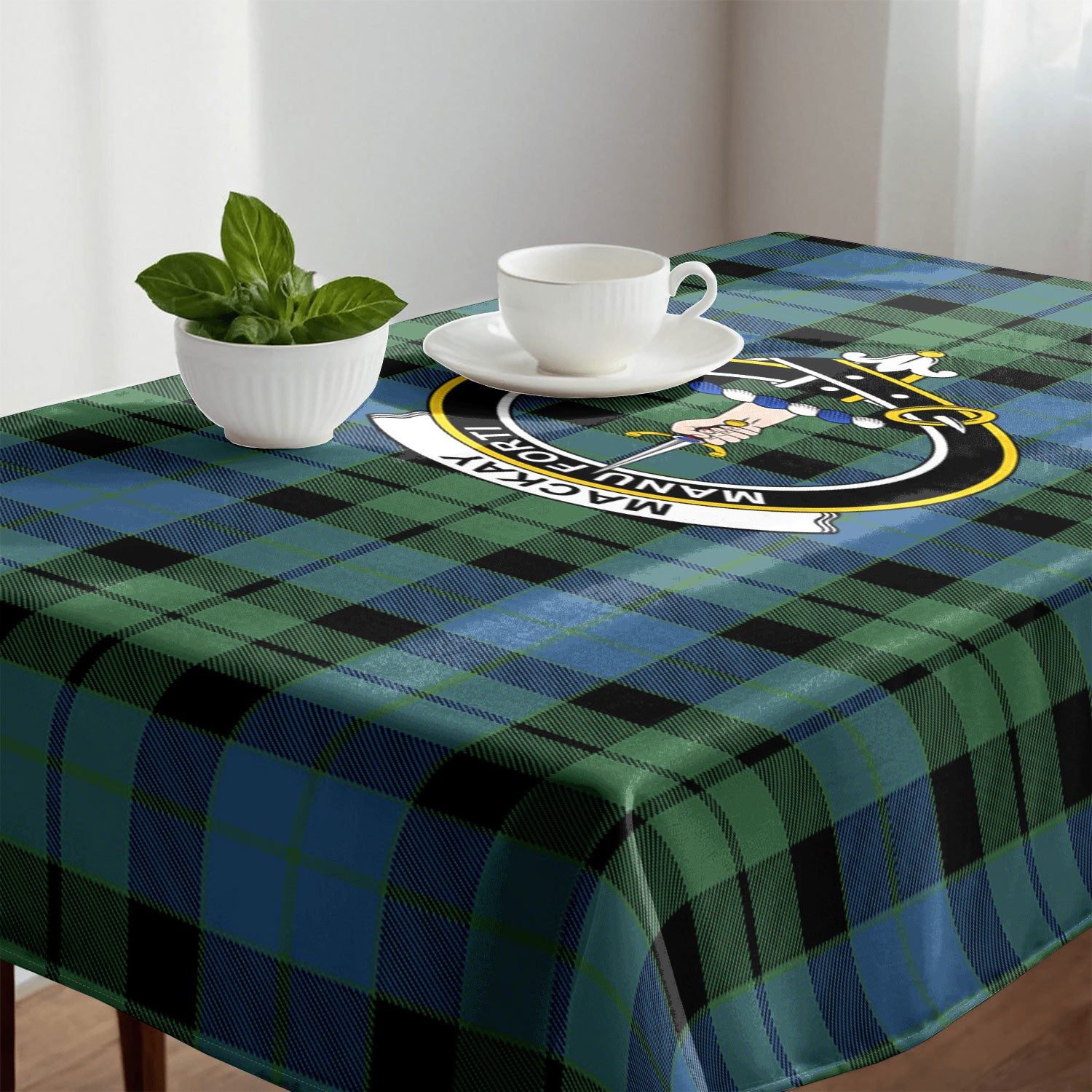 MacKay Ancient Tartan Crest Tablecloth