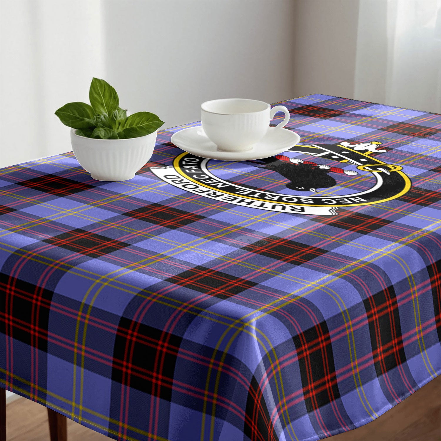 Rutherford Tartan Crest Tablecloth