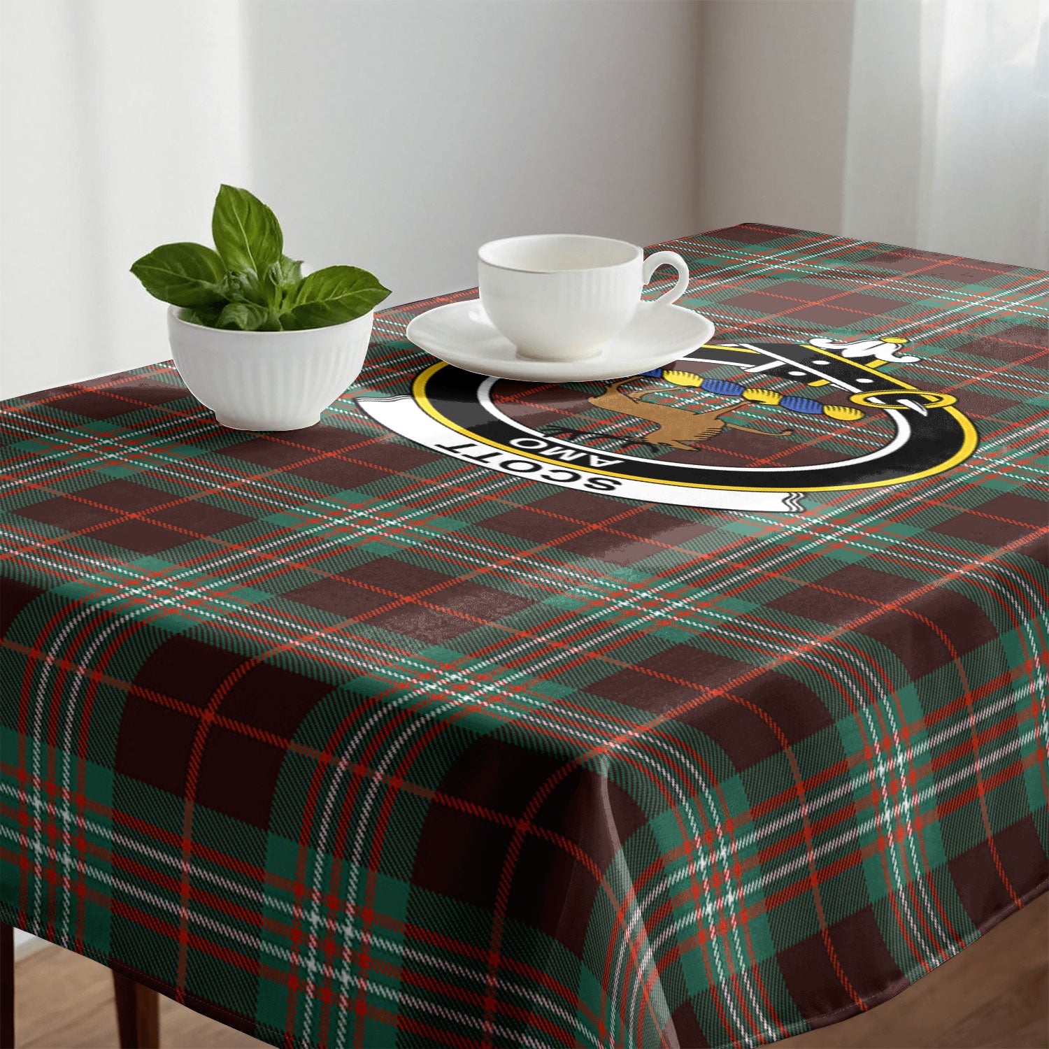 Scott Brown Ancient Tartan Crest Tablecloth