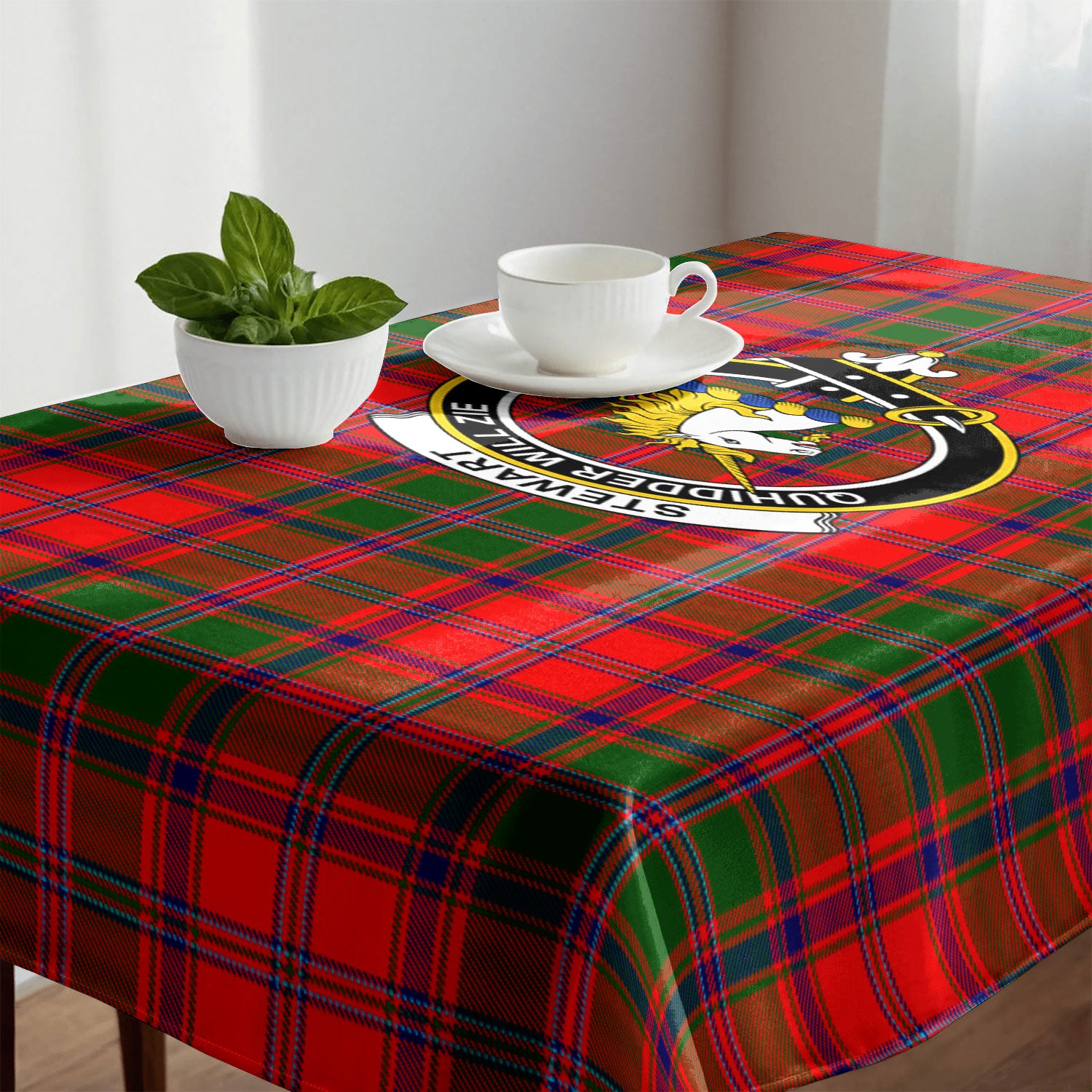 Stewart of Appin Modern Tartan Crest Tablecloth