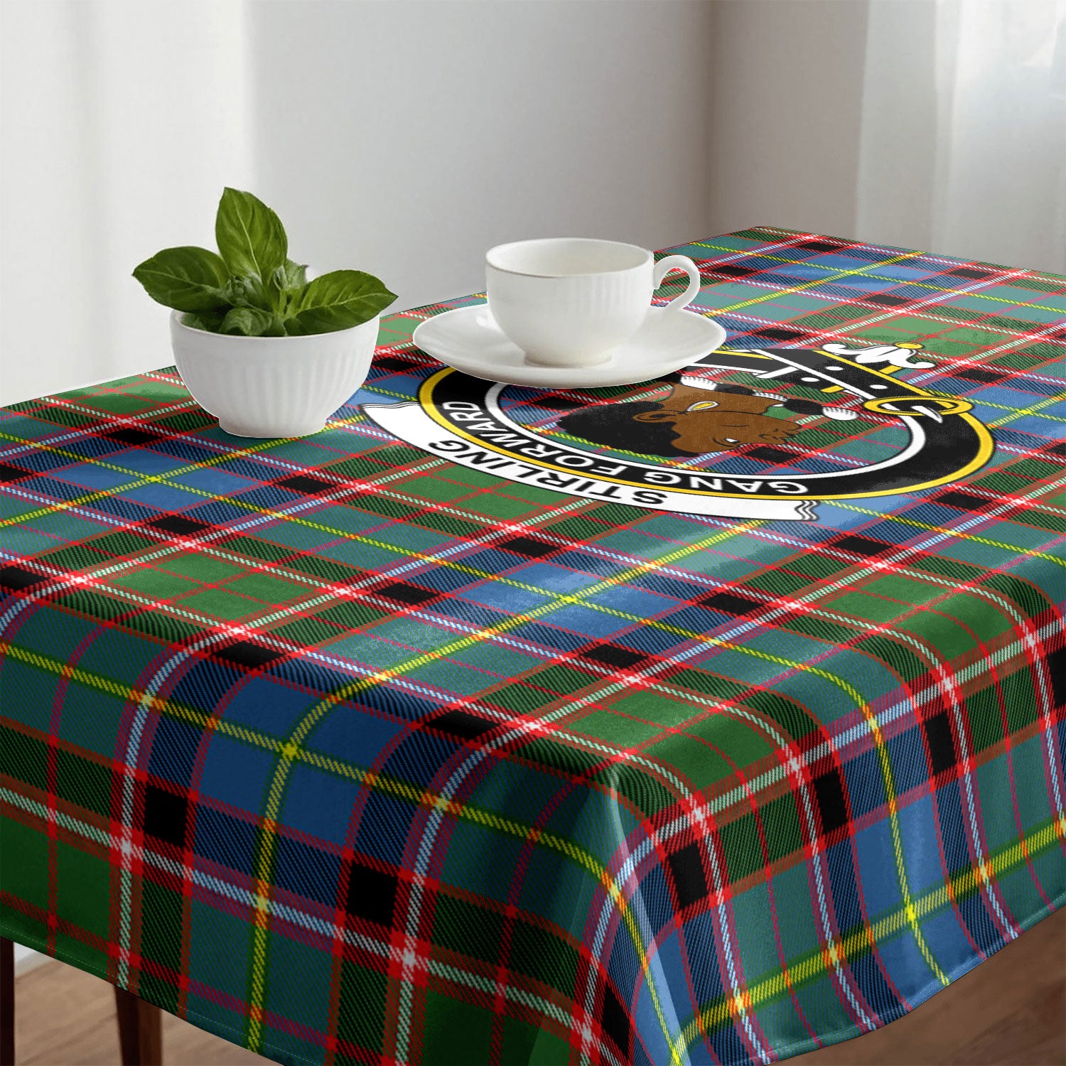 Stirling (of Keir) Tartan Crest Tablecloth