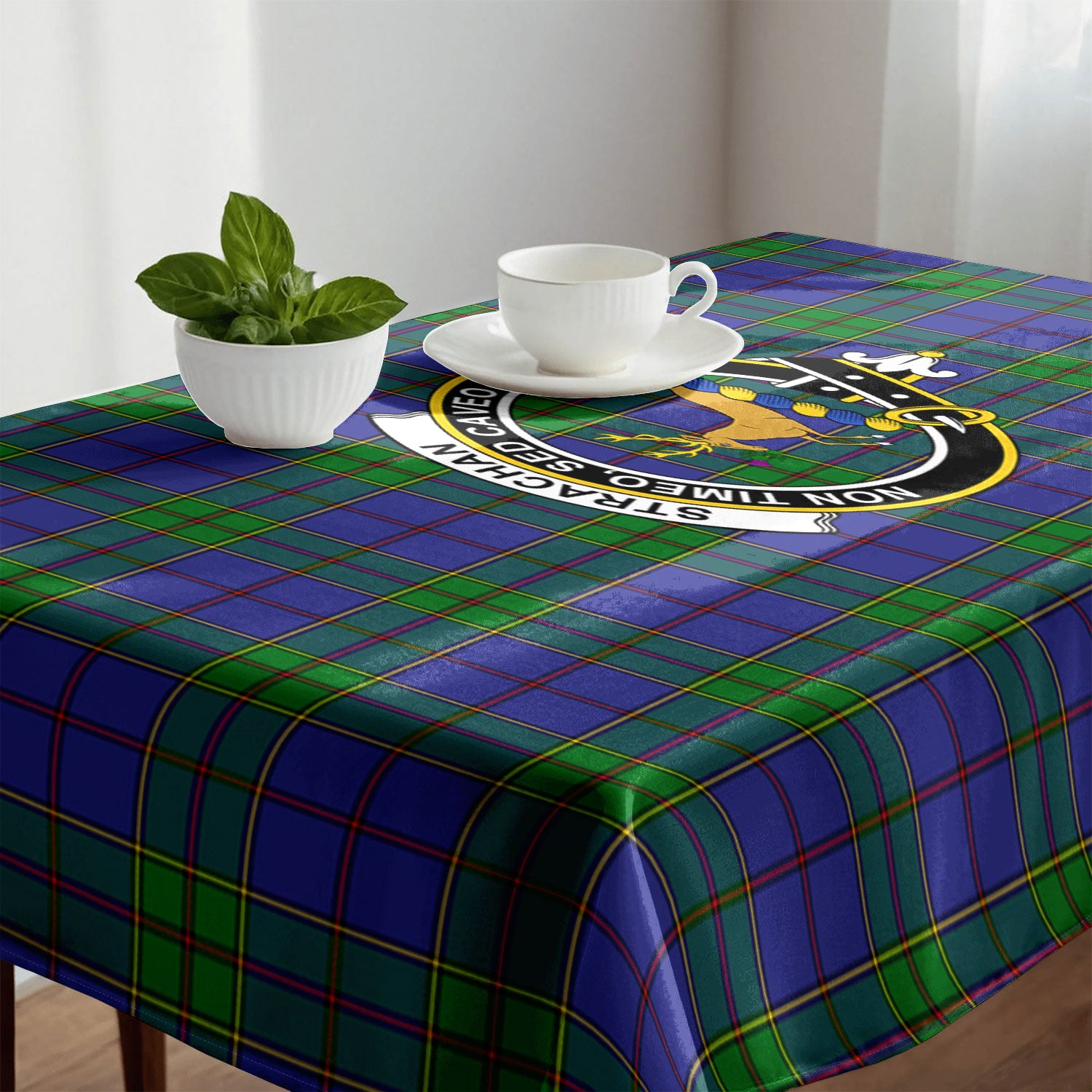 Strachan Tartan Crest Tablecloth