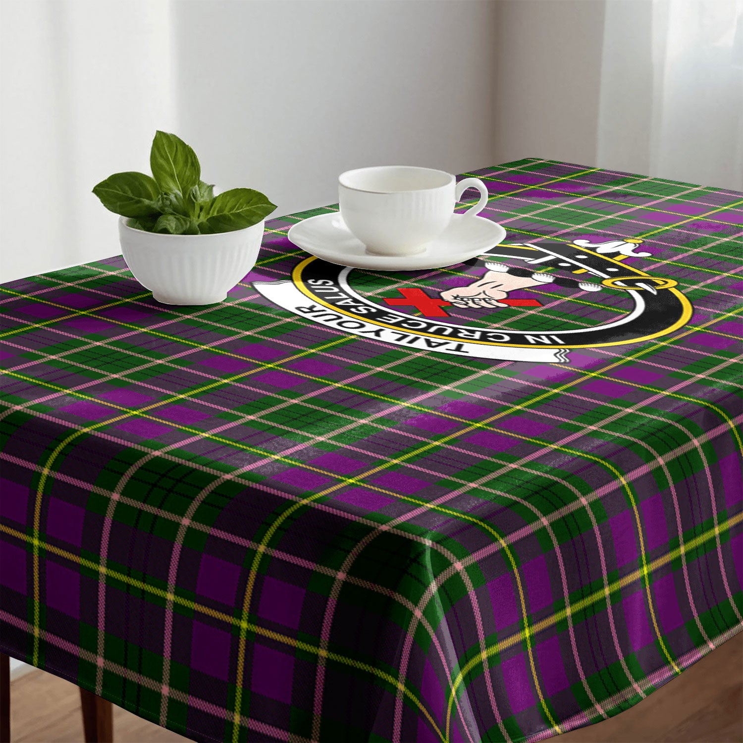 Tailyour (or Taylor) Tartan Crest Tablecloth
