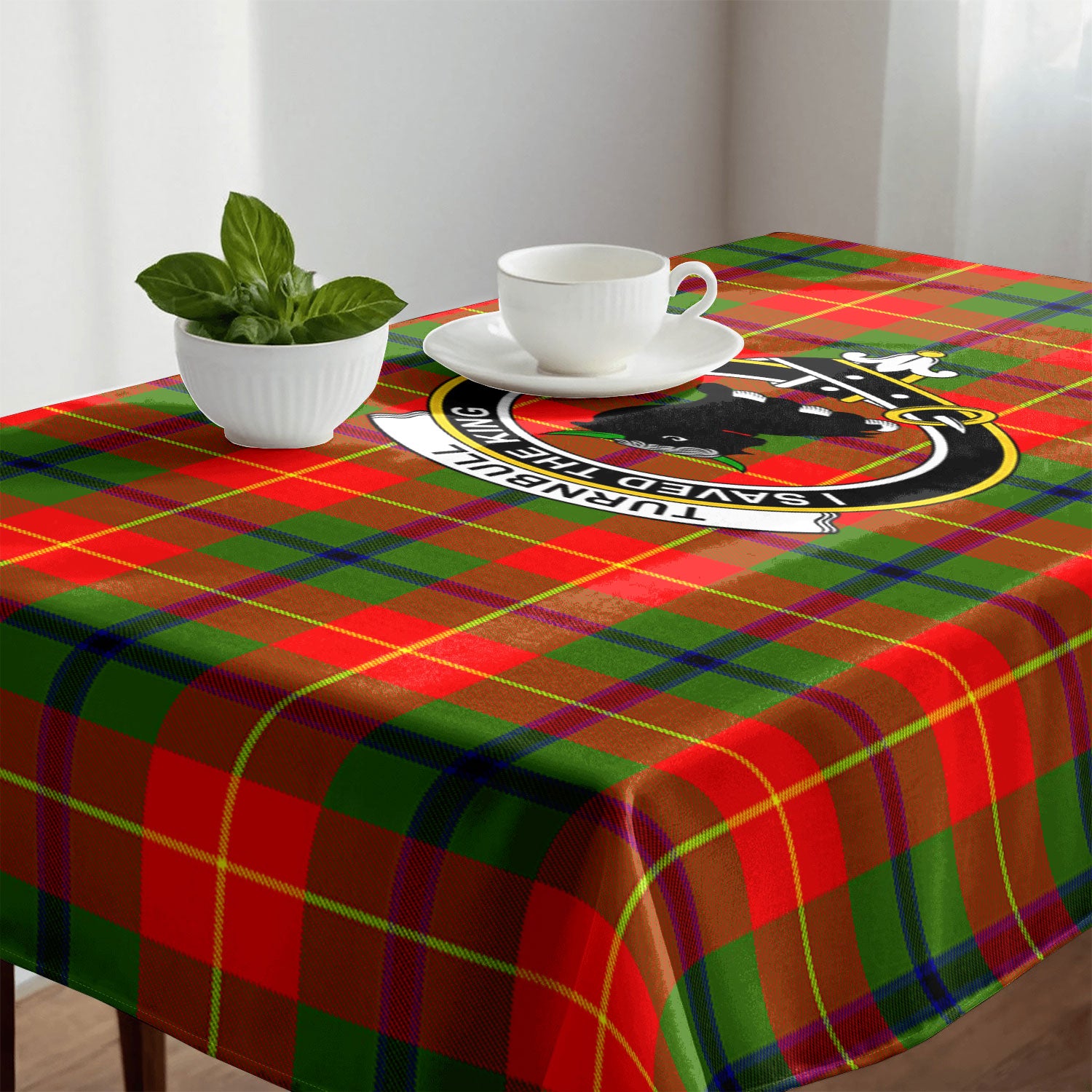 Turnbull Dress Tartan Crest Tablecloth