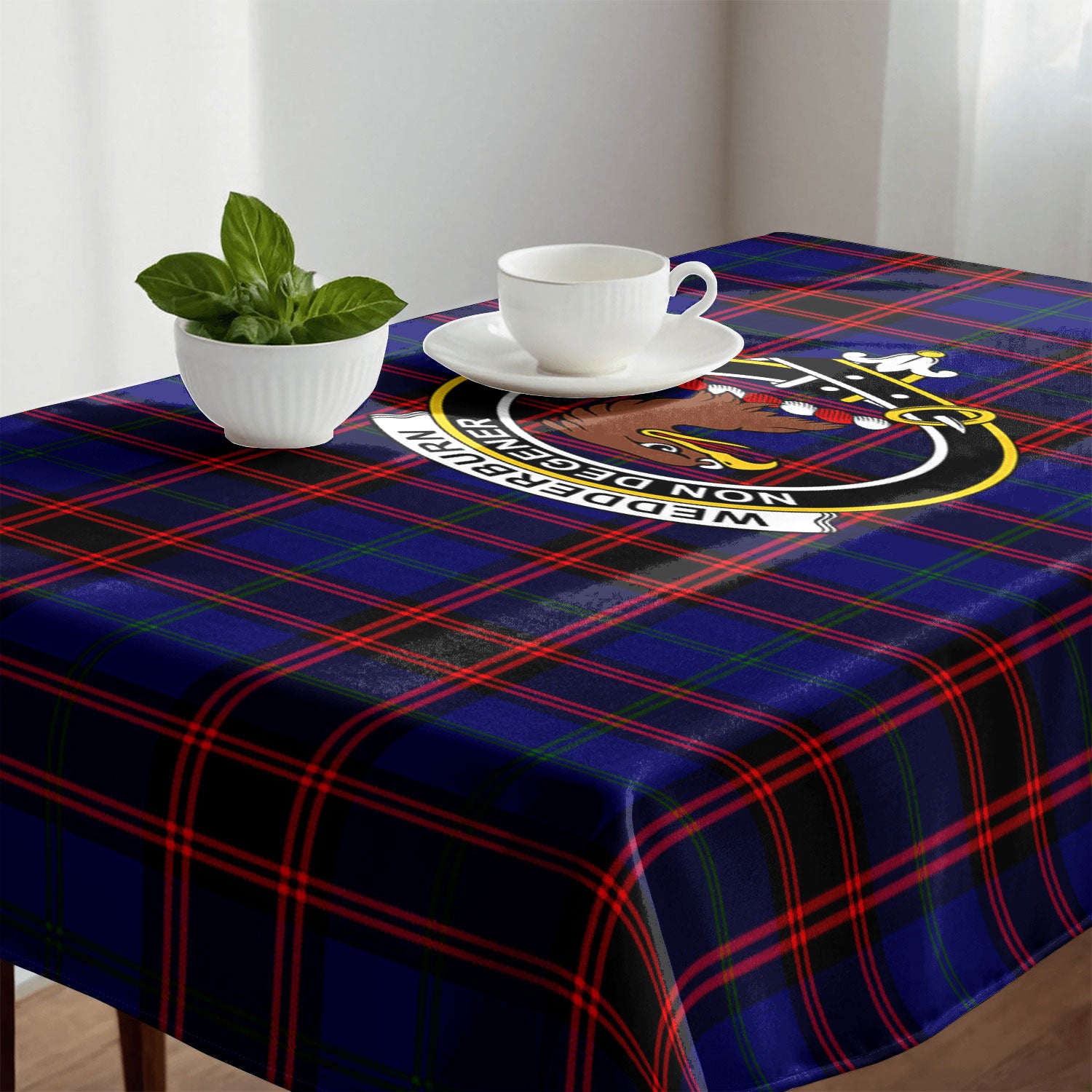 Wedderburn Tartan Crest Tablecloth