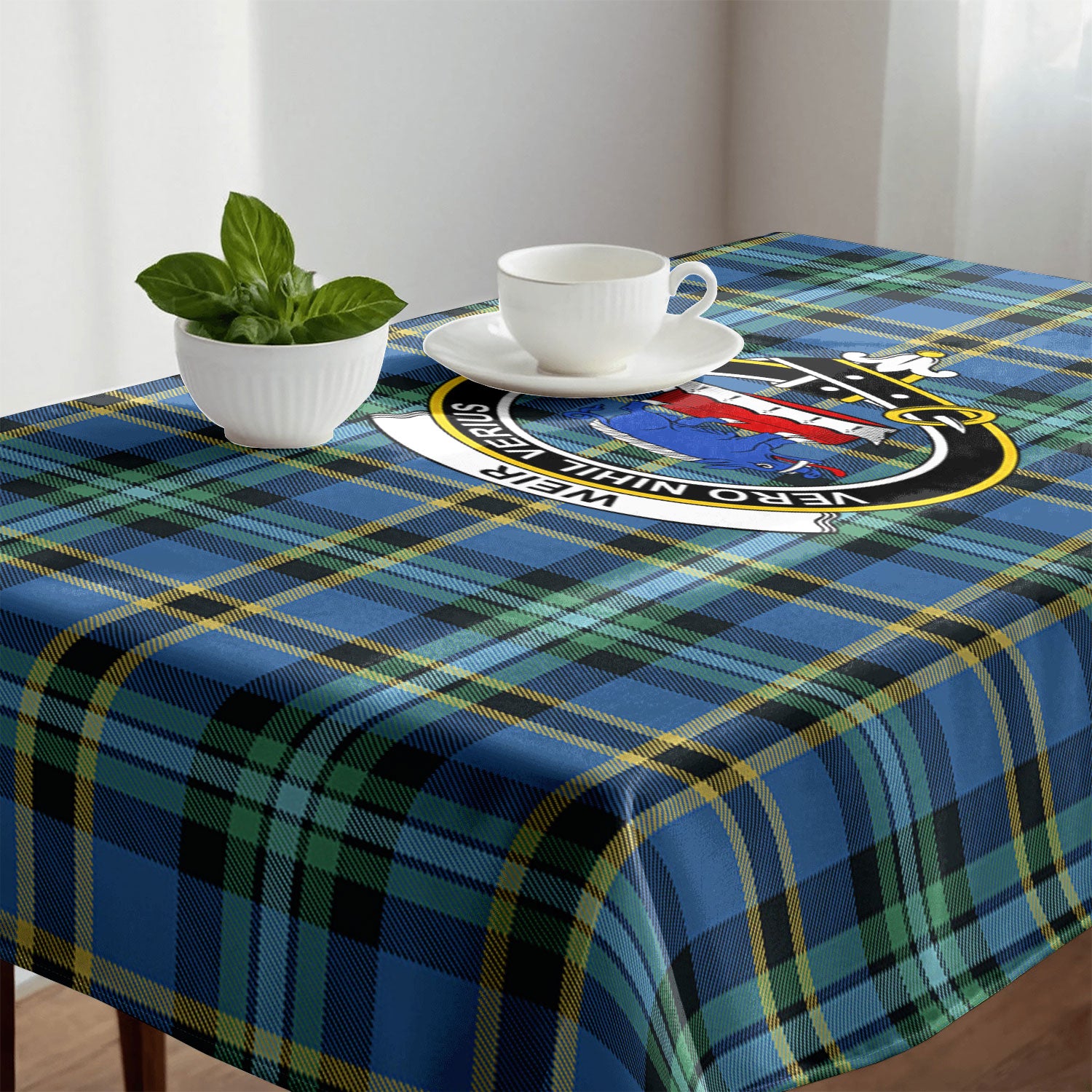 Weir Ancient Tartan Crest Tablecloth