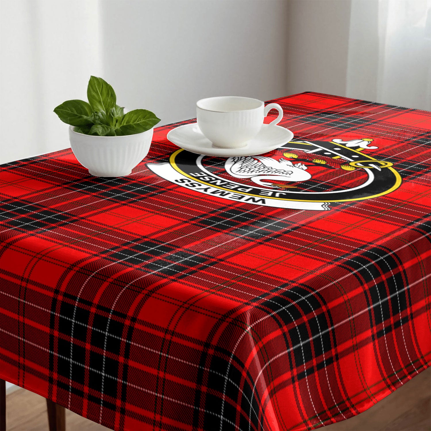 Wemyss Modern Tartan Crest Tablecloth
