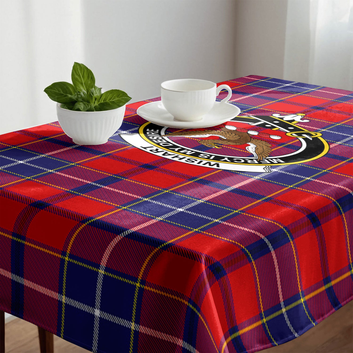 Wishart Dress Tartan Crest Tablecloth