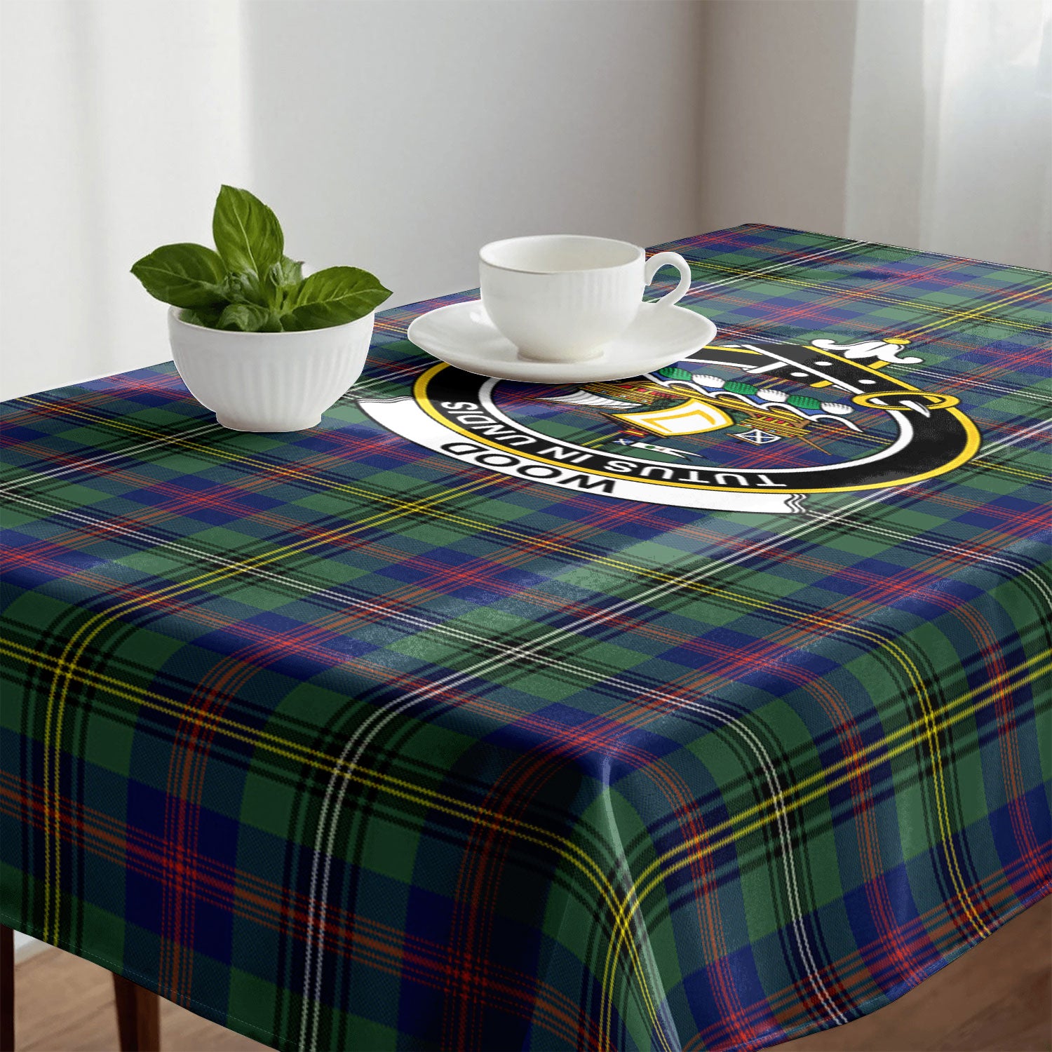 Wood Tartan Crest Tablecloth