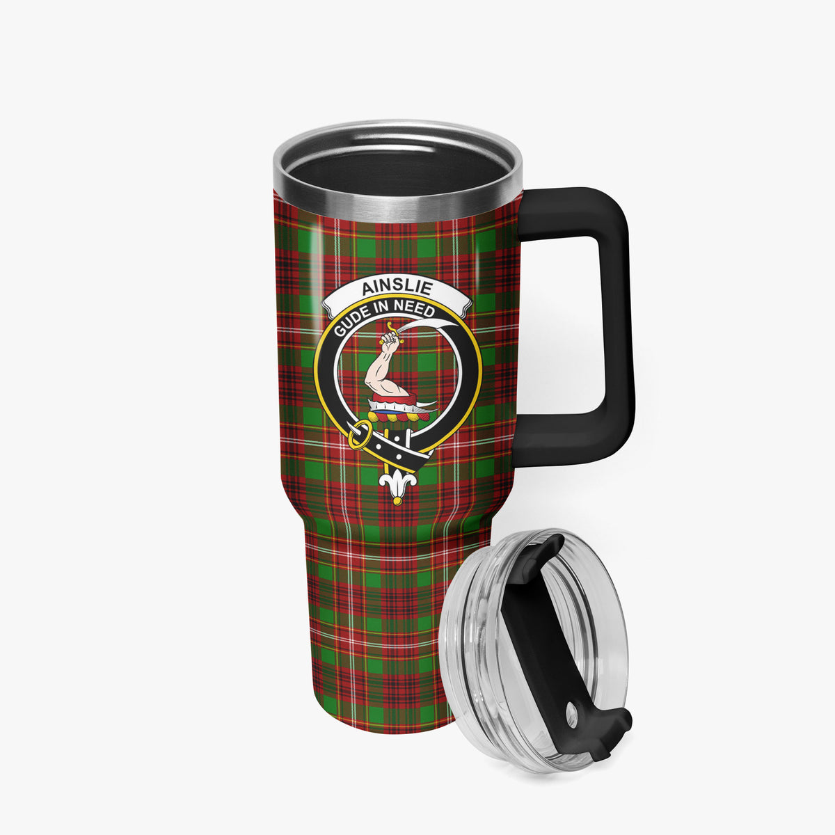 Ainslie Tartan Crest 40 oz Insulated Tumbler with Handle
