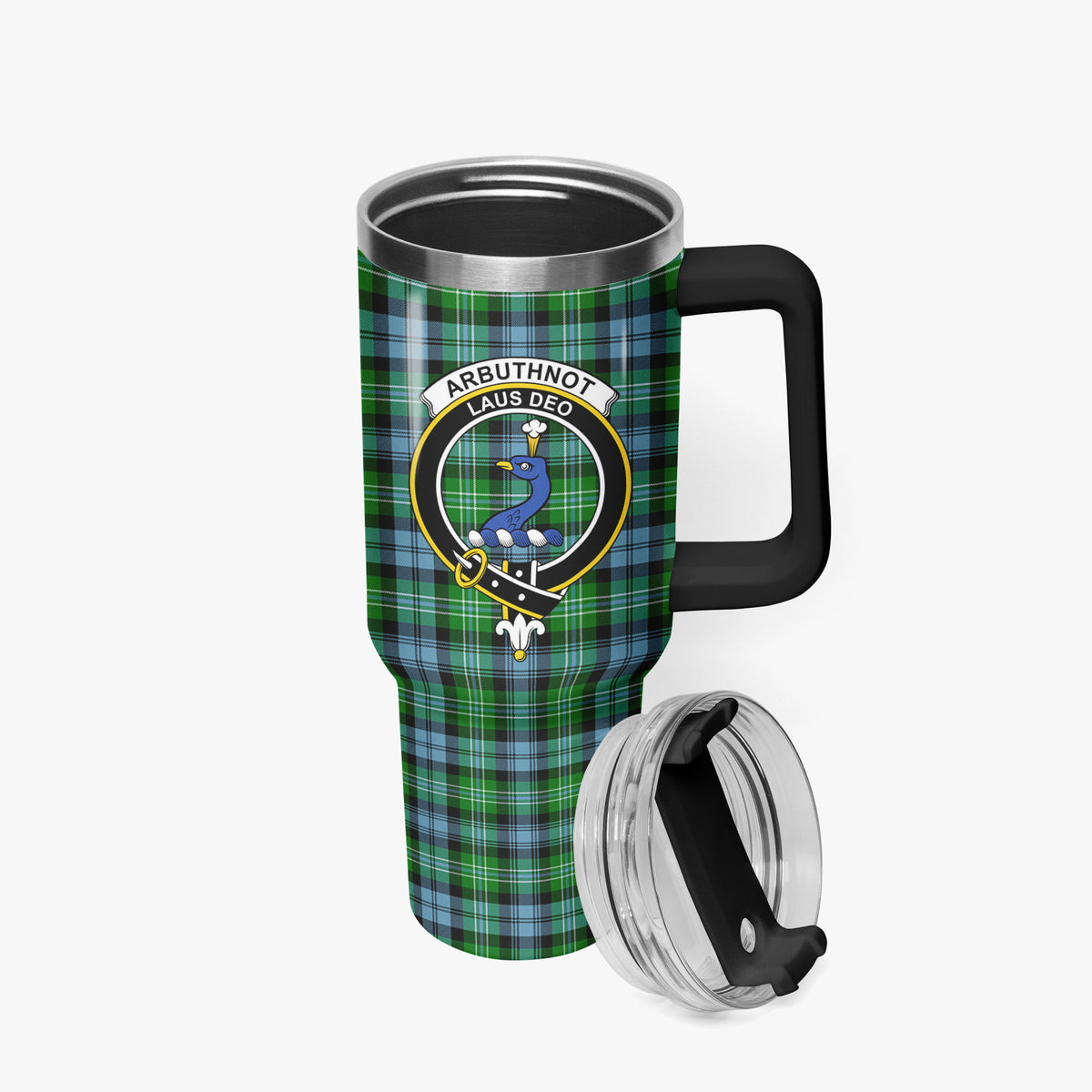 Arbuthnot Ancient Tartan Crest 40 oz Insulated Tumbler with Handle