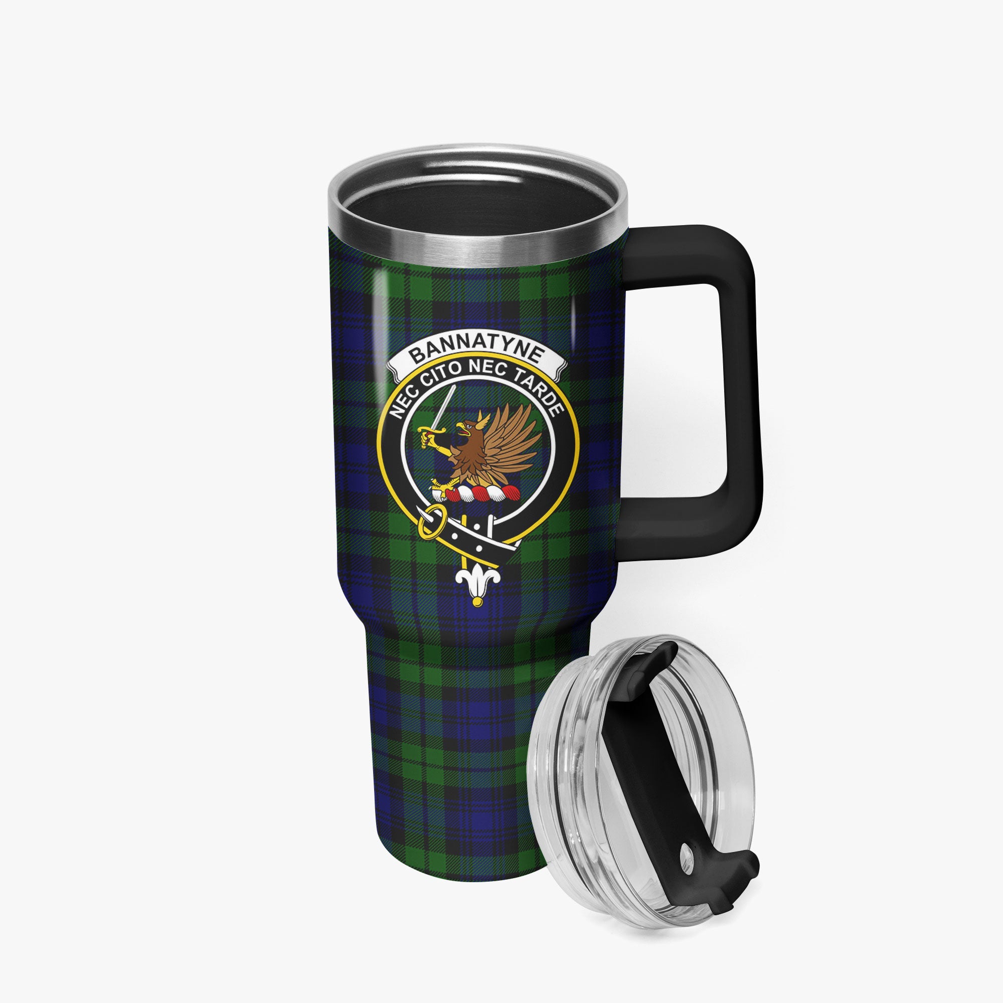 Bannatyne Tartan Crest 40 oz Insulated Tumbler with Handle