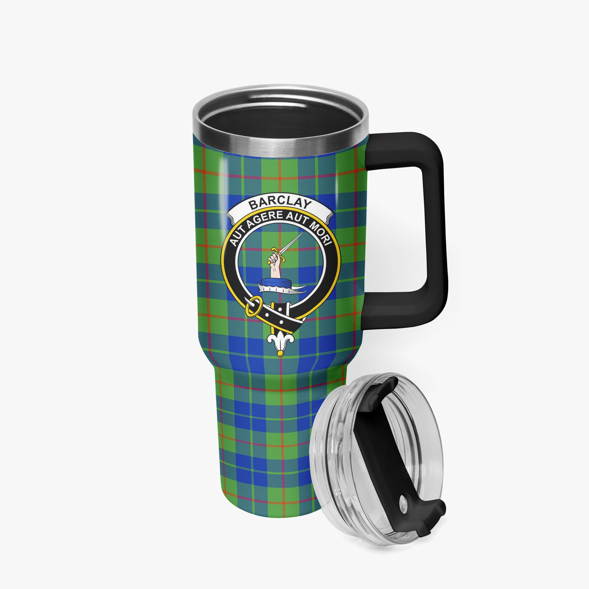 Barclay Hunting Ancient Tartan Crest 40 oz Insulated Tumbler with Handle