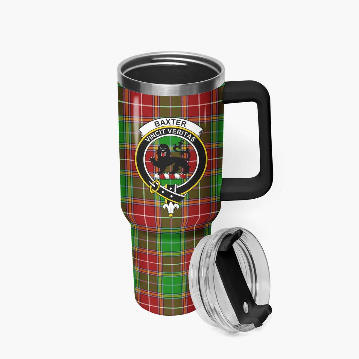 Baxter Modern Tartan Crest 40 oz Insulated Tumbler with Handle