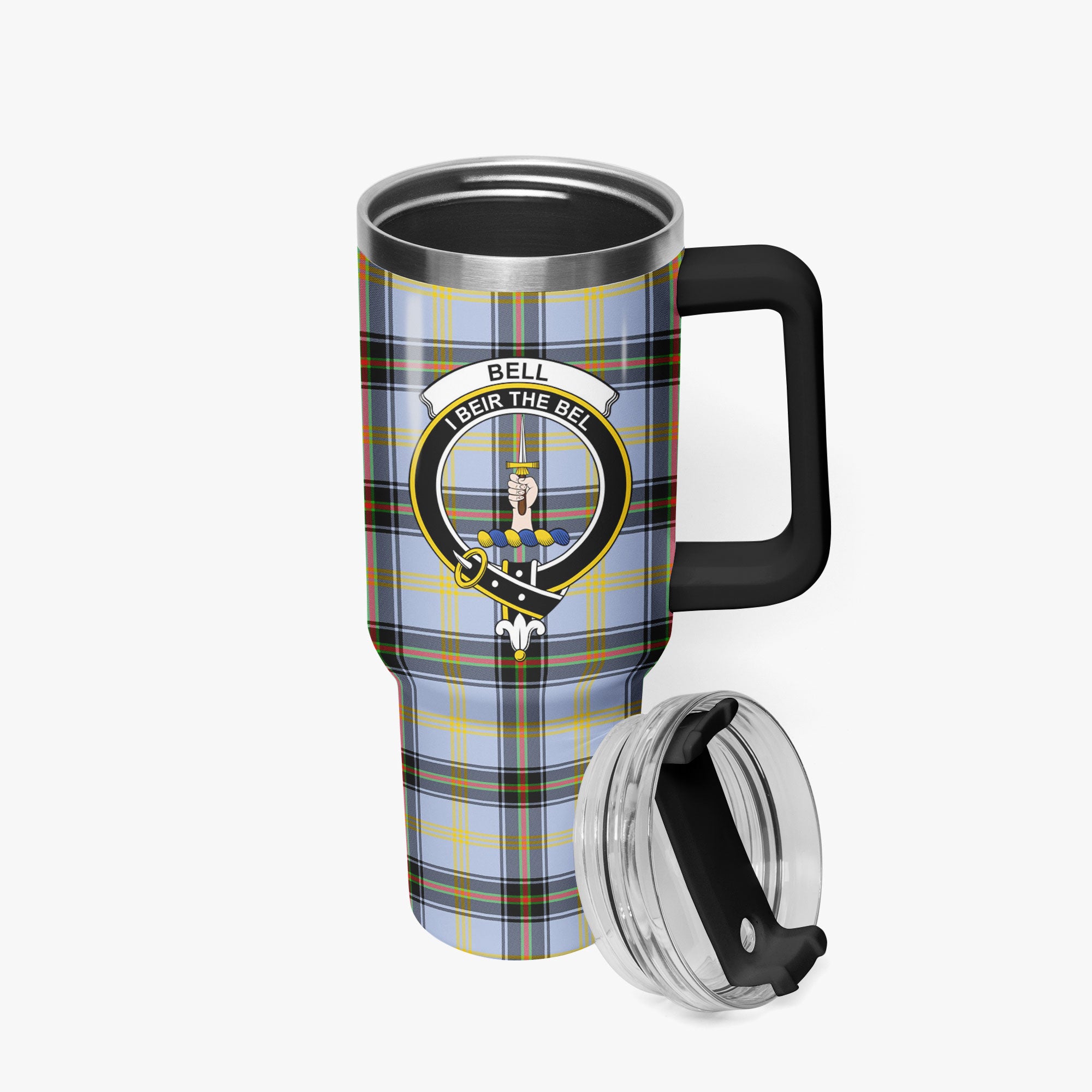Bell of the Borders Tartan Crest 40 oz Insulated Tumbler with Handle