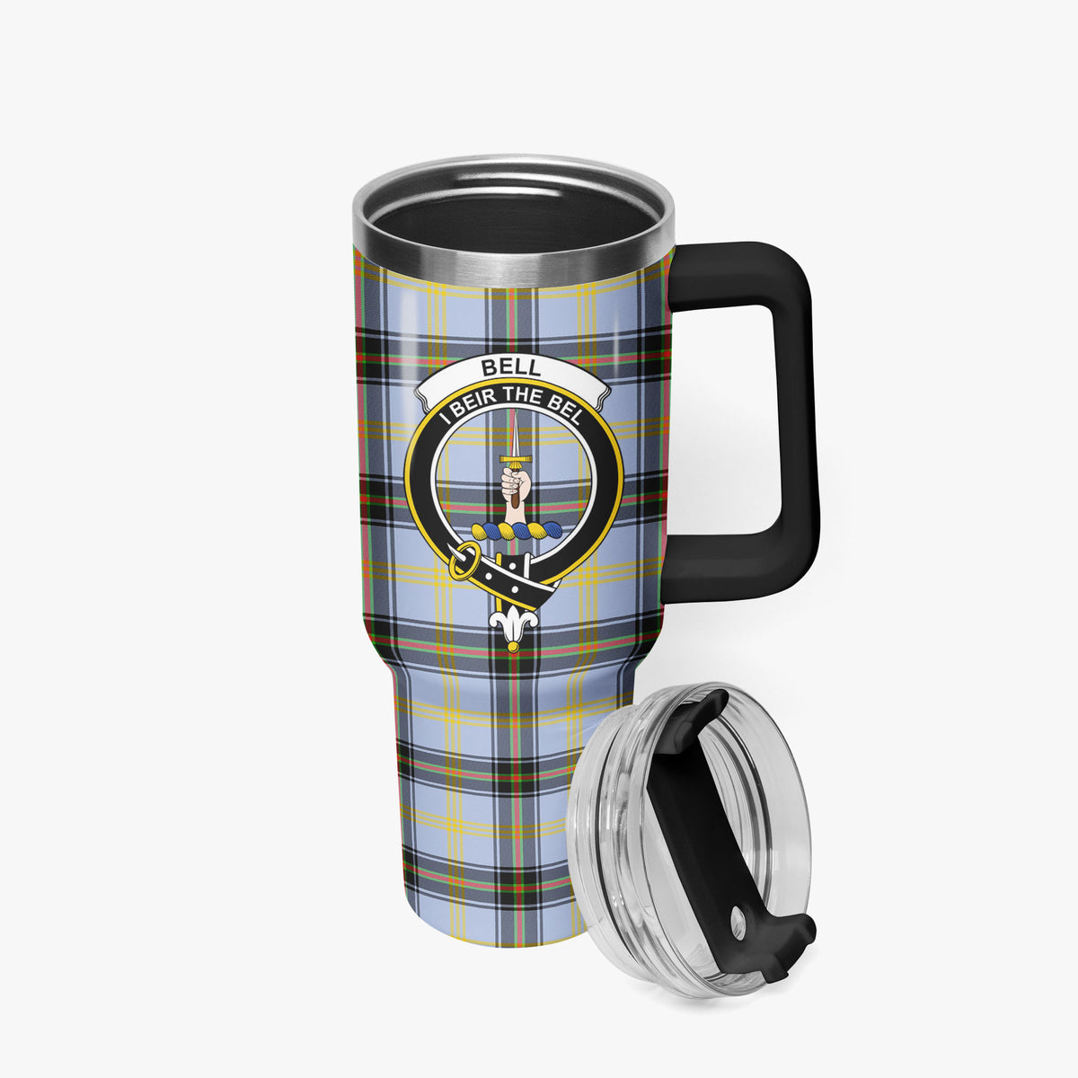 Bell of the Borders Tartan Crest 40 oz Insulated Tumbler with Handle