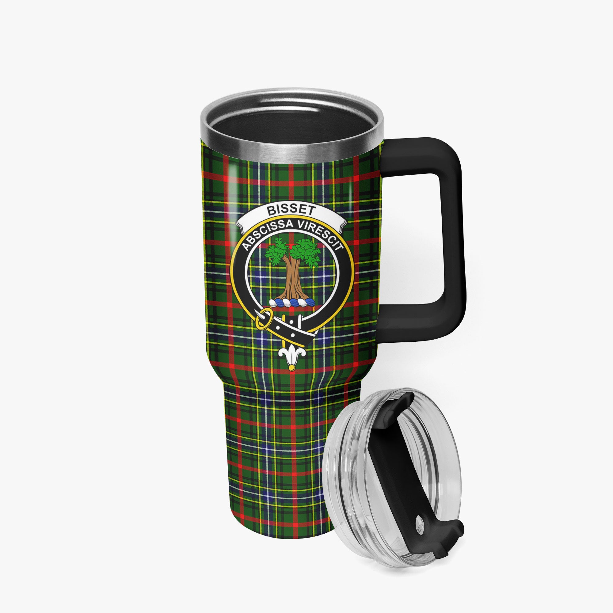 Bisset Tartan Crest 40 oz Insulated Tumbler with Handle
