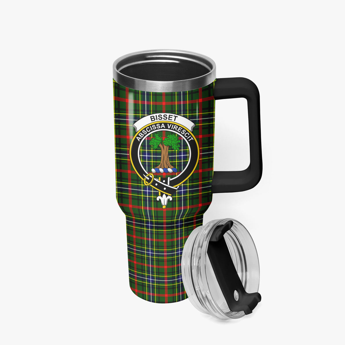 Bisset Tartan Crest 40 oz Insulated Tumbler with Handle