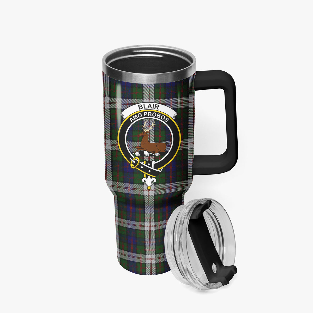 Blair Dress Tartan Crest 40 oz Insulated Tumbler with Handle