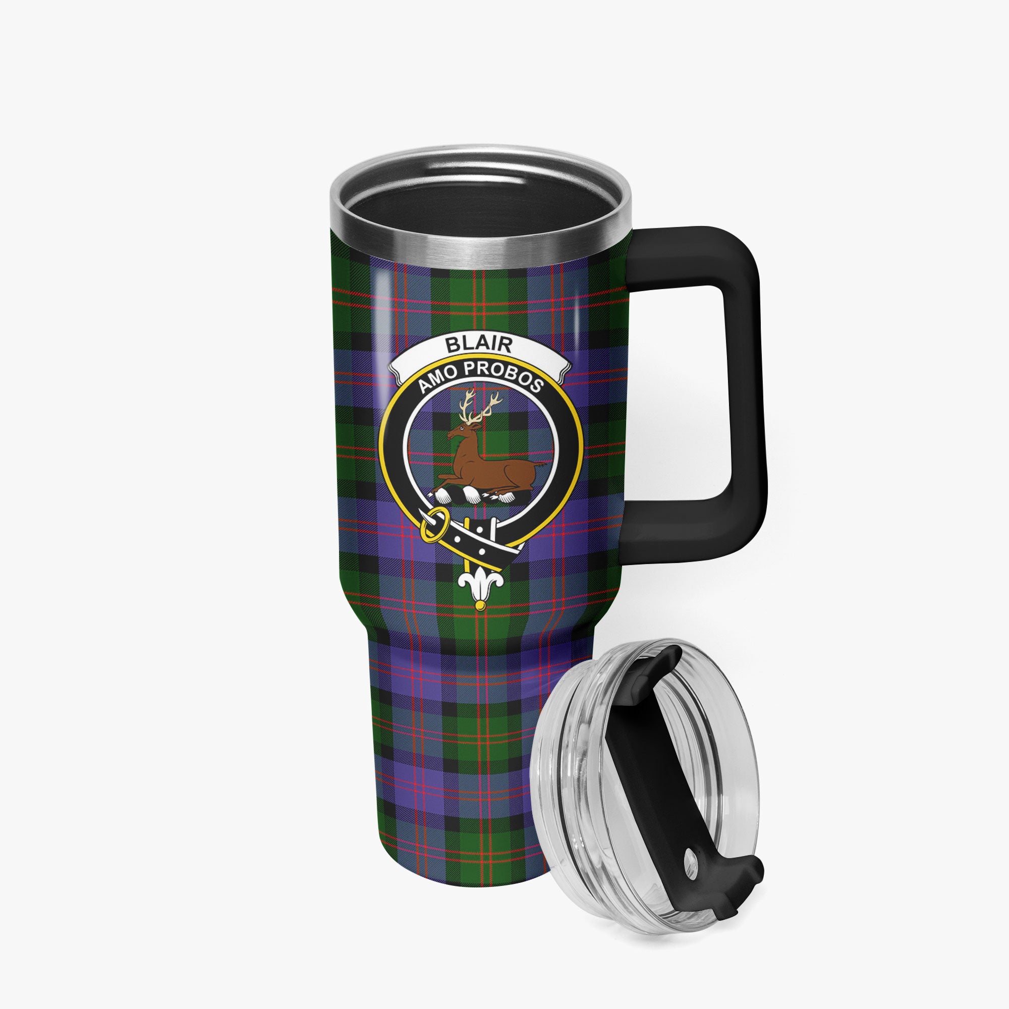 Blair Modern Tartan Crest 40 oz Insulated Tumbler with Handle