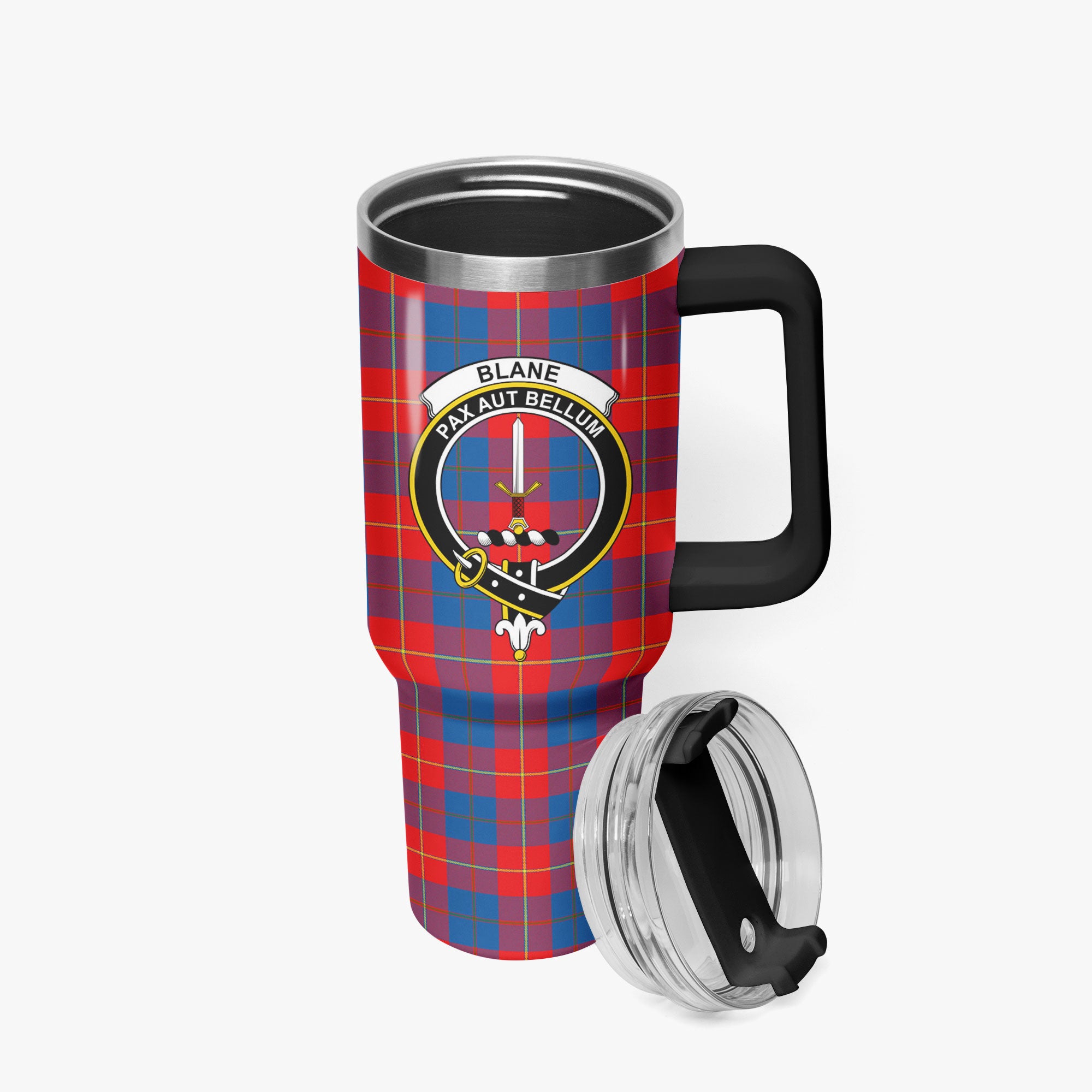 Blane Tartan Crest 40 oz Insulated Tumbler with Handle