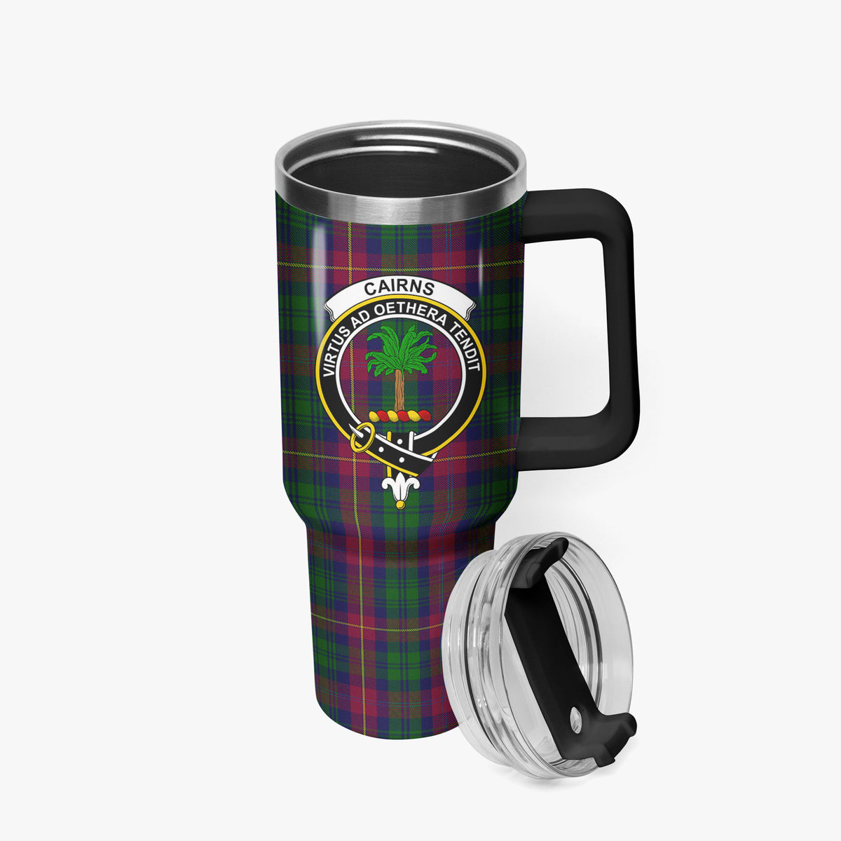 Cairns Tartan Crest 40 oz Insulated Tumbler with Handle
