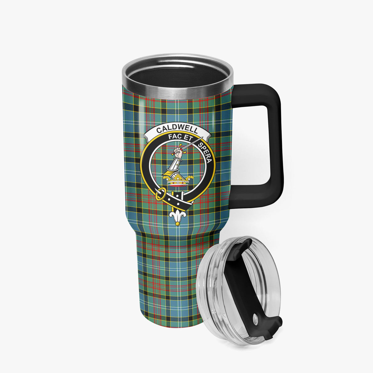 Caldwell Tartan Crest 40 oz Insulated Tumbler with Handle