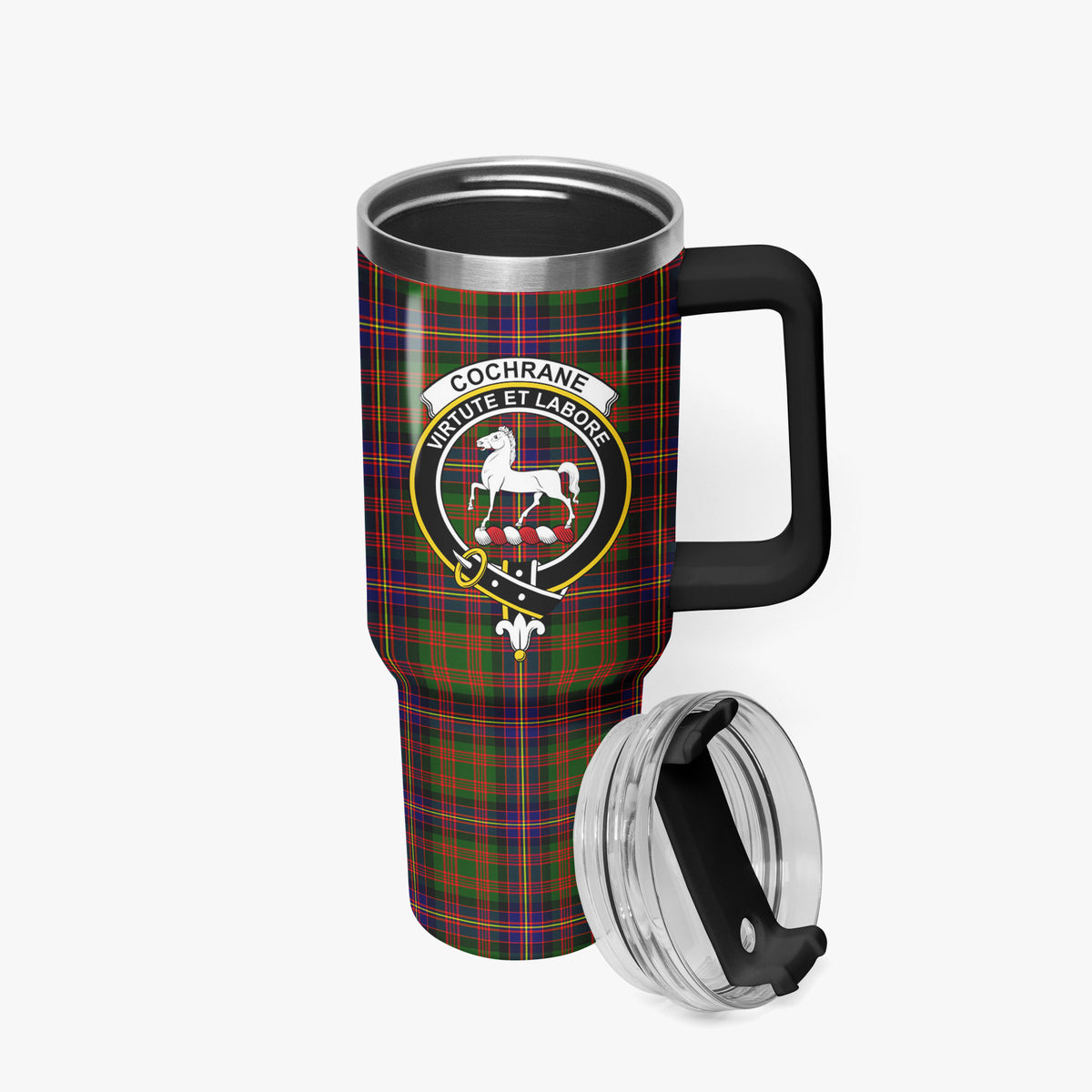 Cochrane Modern Tartan Crest 40 oz Insulated Tumbler with Handle