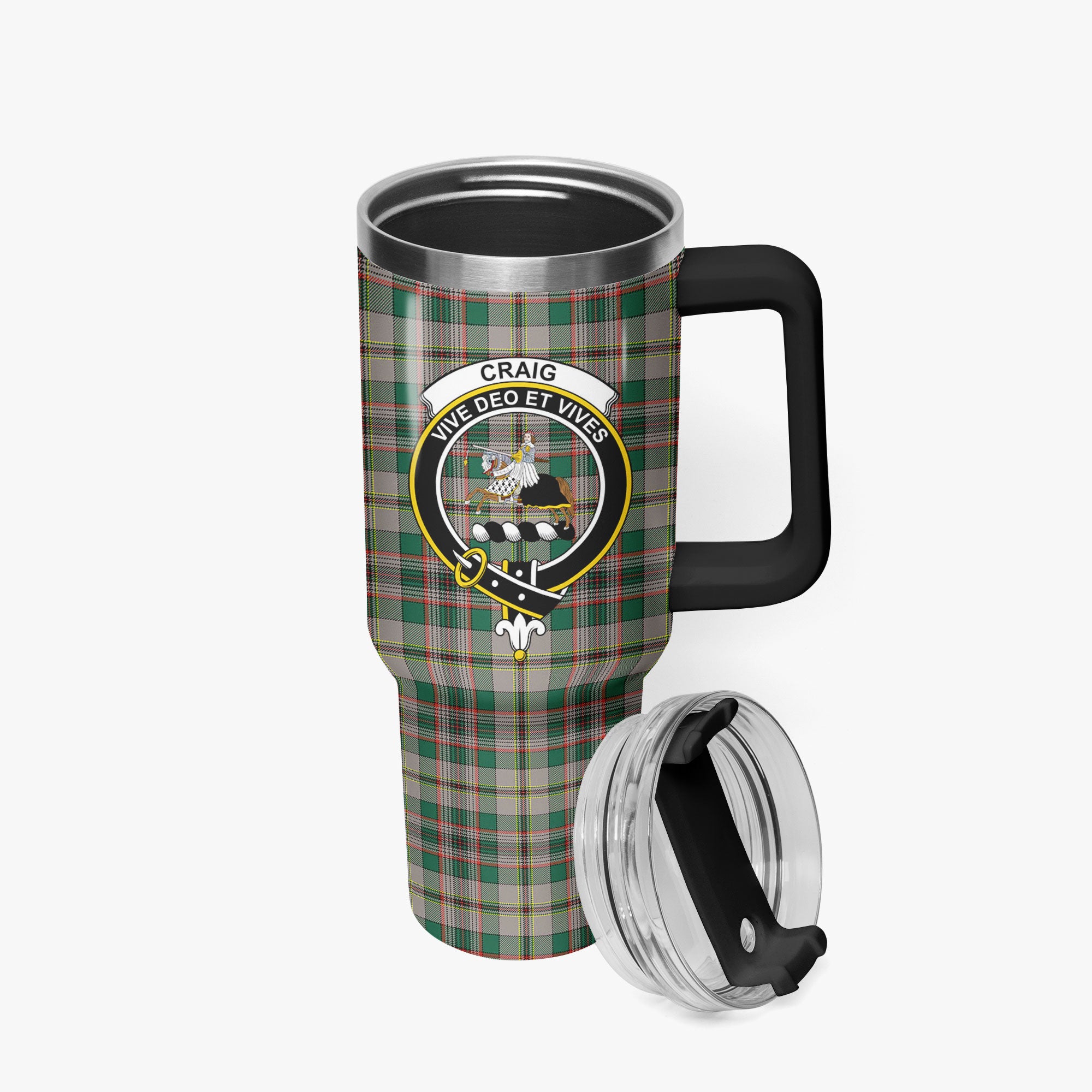 Craig Ancient Tartan Crest 40 oz Insulated Tumbler with Handle