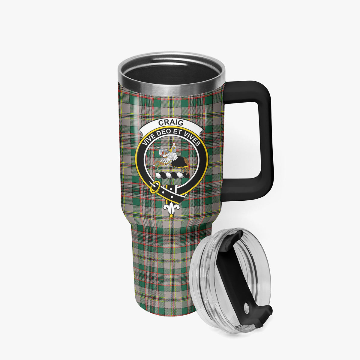 Craig Ancient Tartan Crest 40 oz Insulated Tumbler with Handle