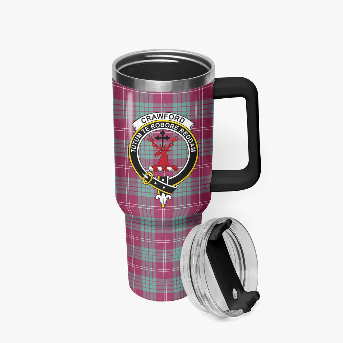 Crawford Ancient Tartan Crest 40 oz Insulated Tumbler with Handle