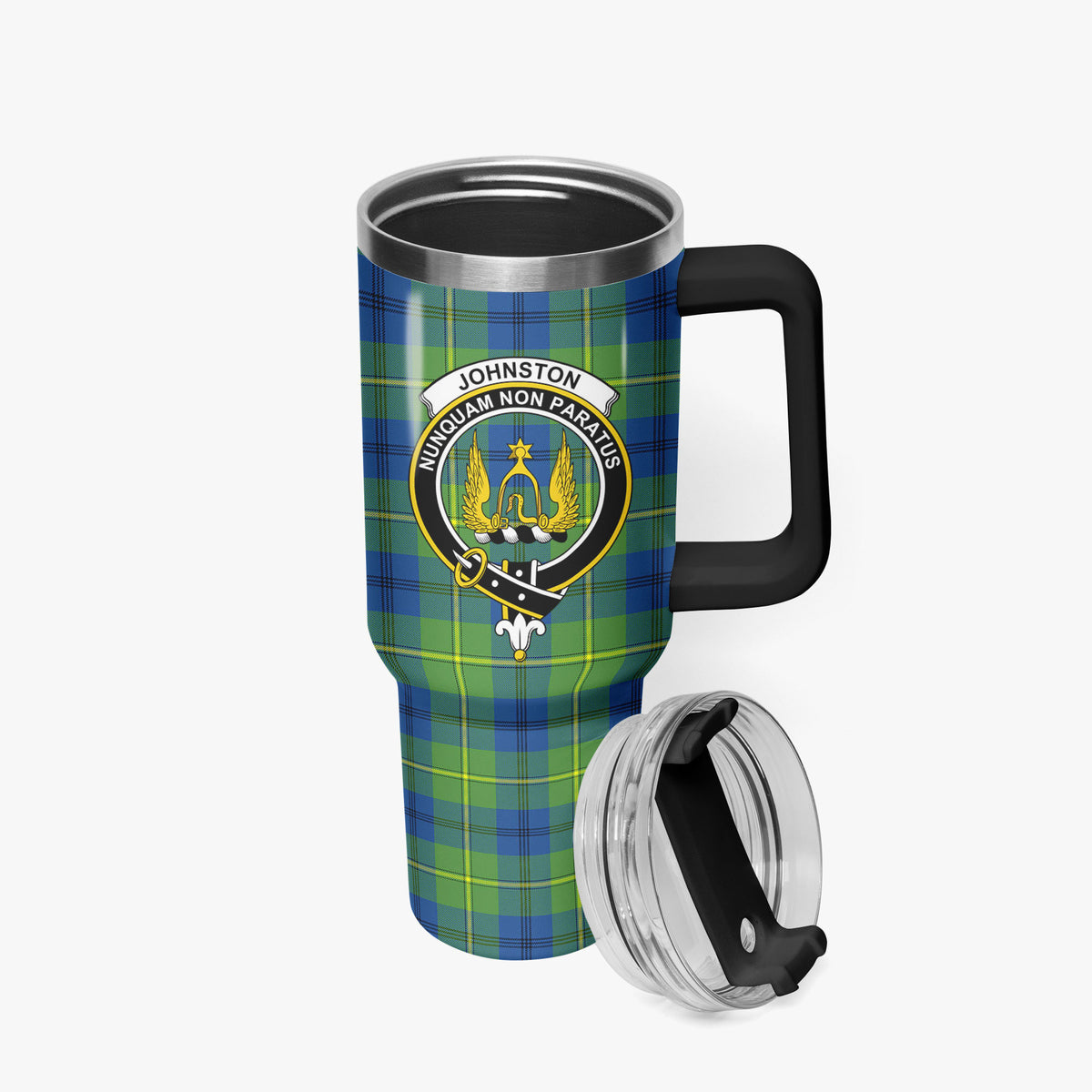 Johnston Ancient Tartan Crest 40 oz Insulated Tumbler with Handle