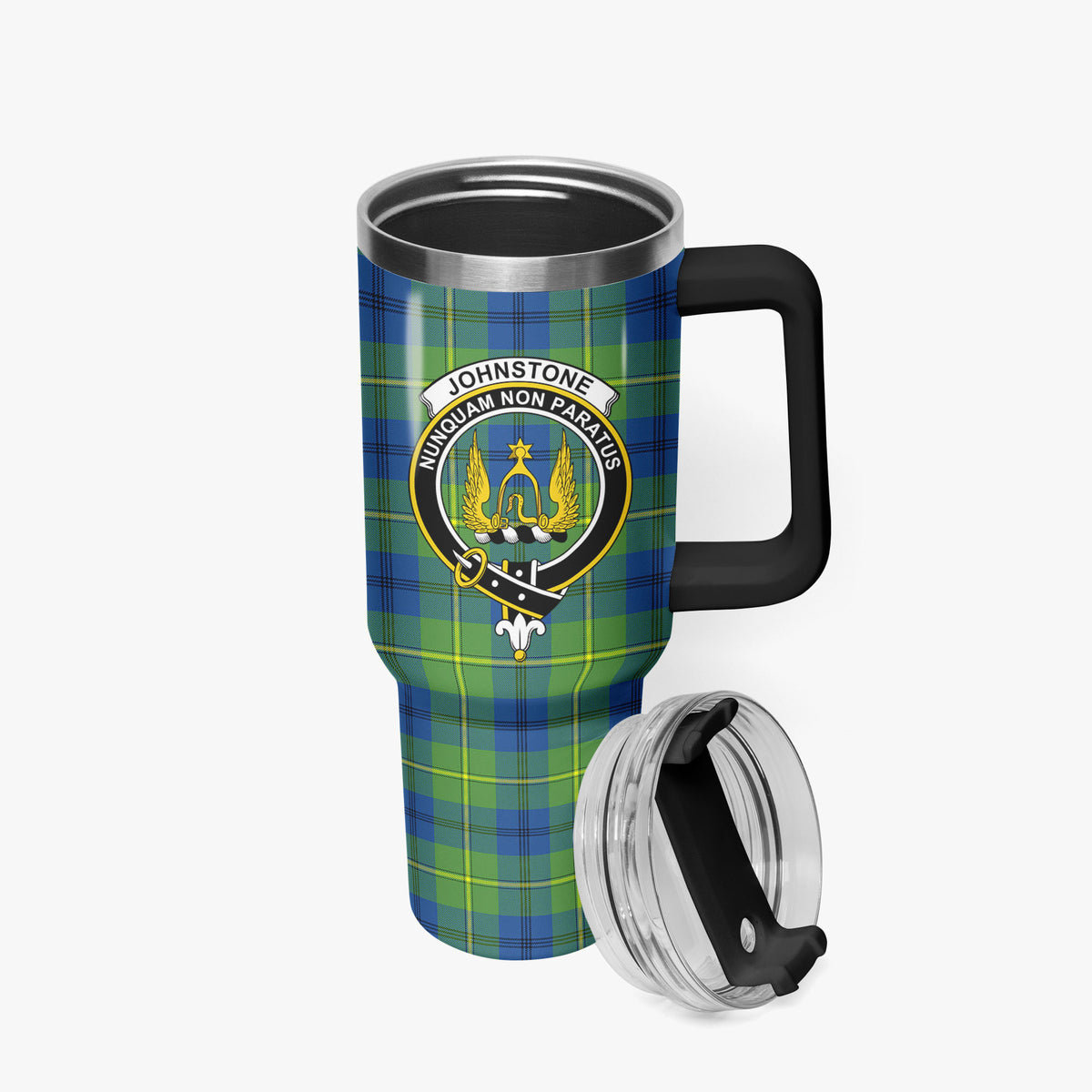 Johnstone Ancient Tartan Crest 40 oz Insulated Tumbler with Handle