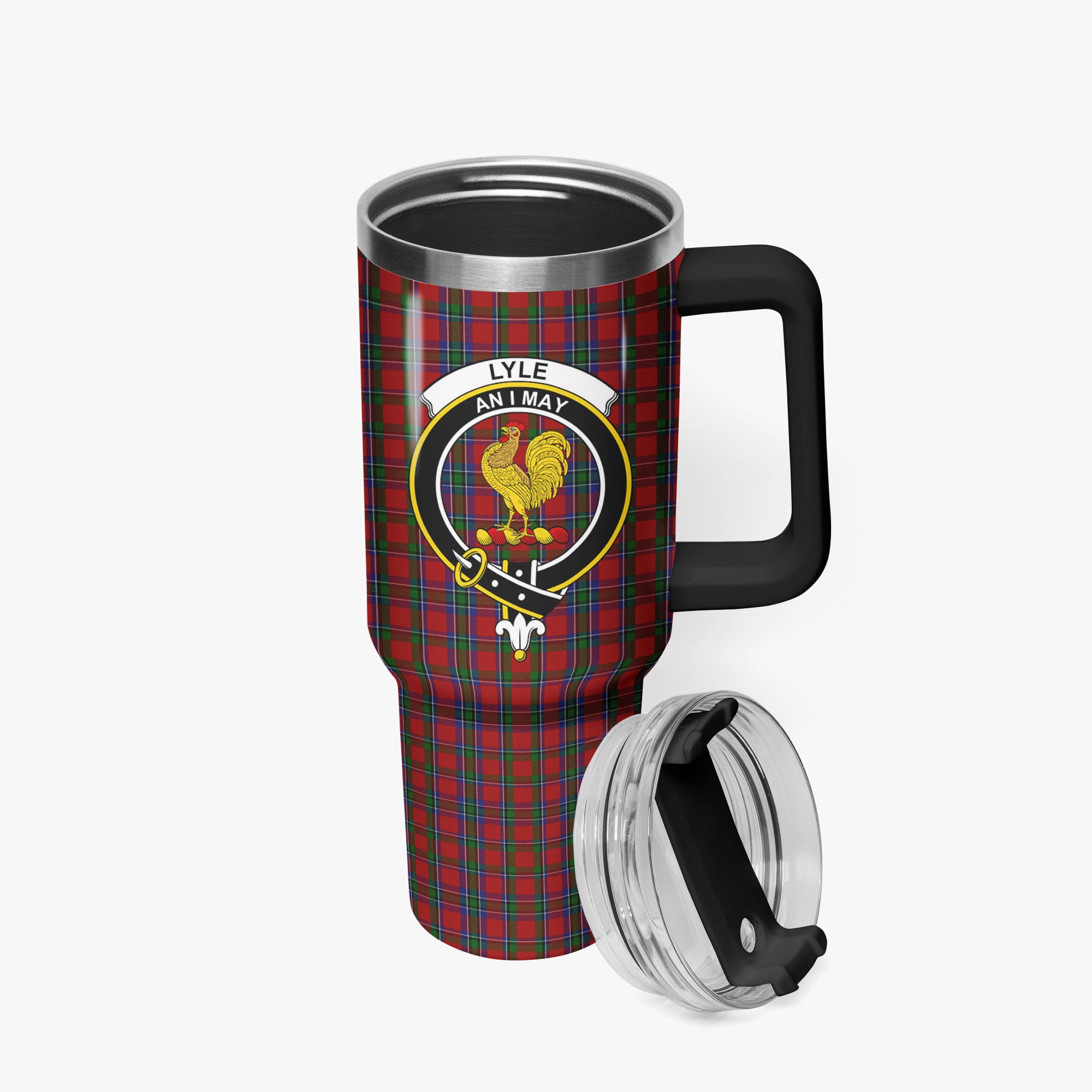 Lyle Tartan Crest 40 oz Insulated Tumbler with Handle
