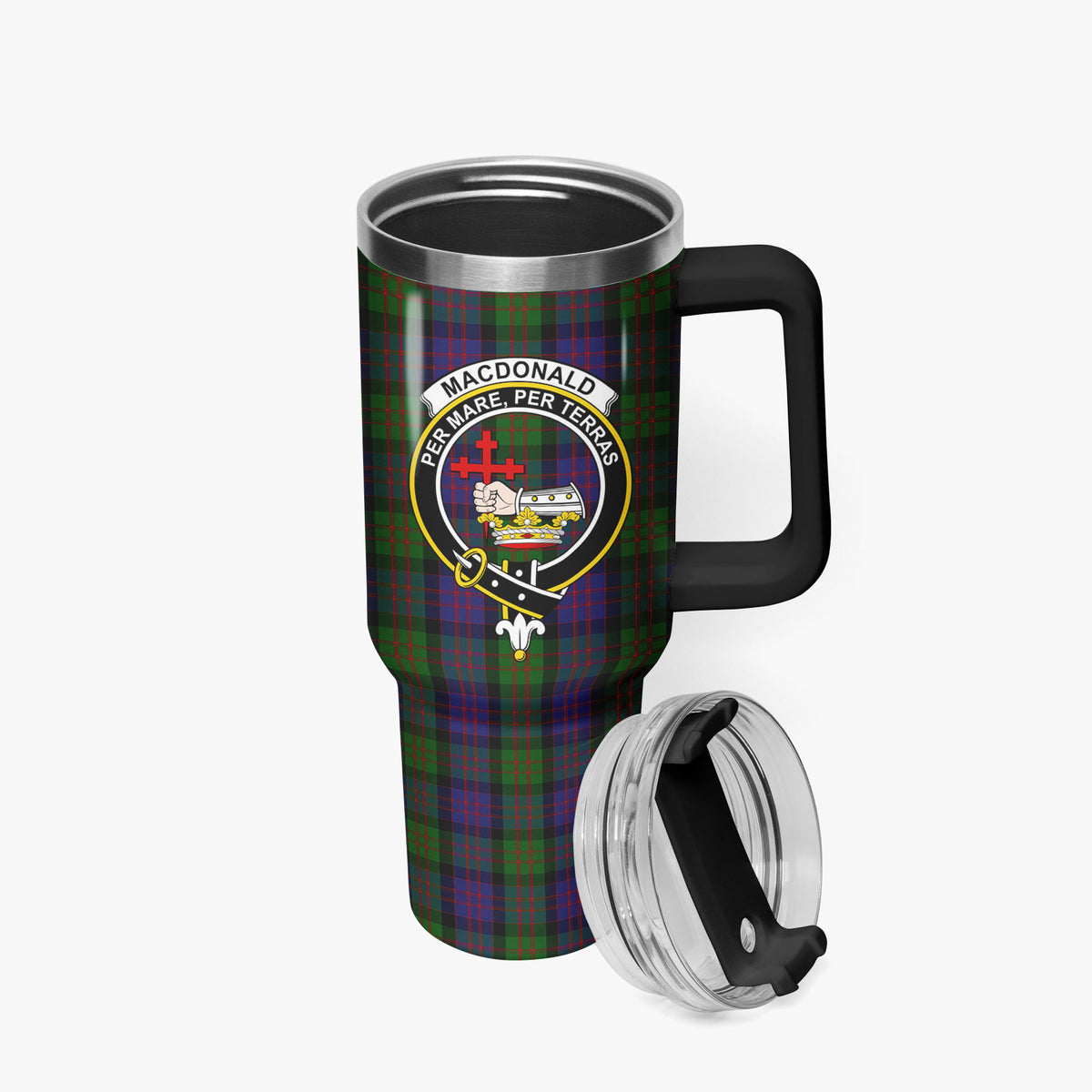 MacDonald Tartan Crest 40 oz Insulated Tumbler with Handle