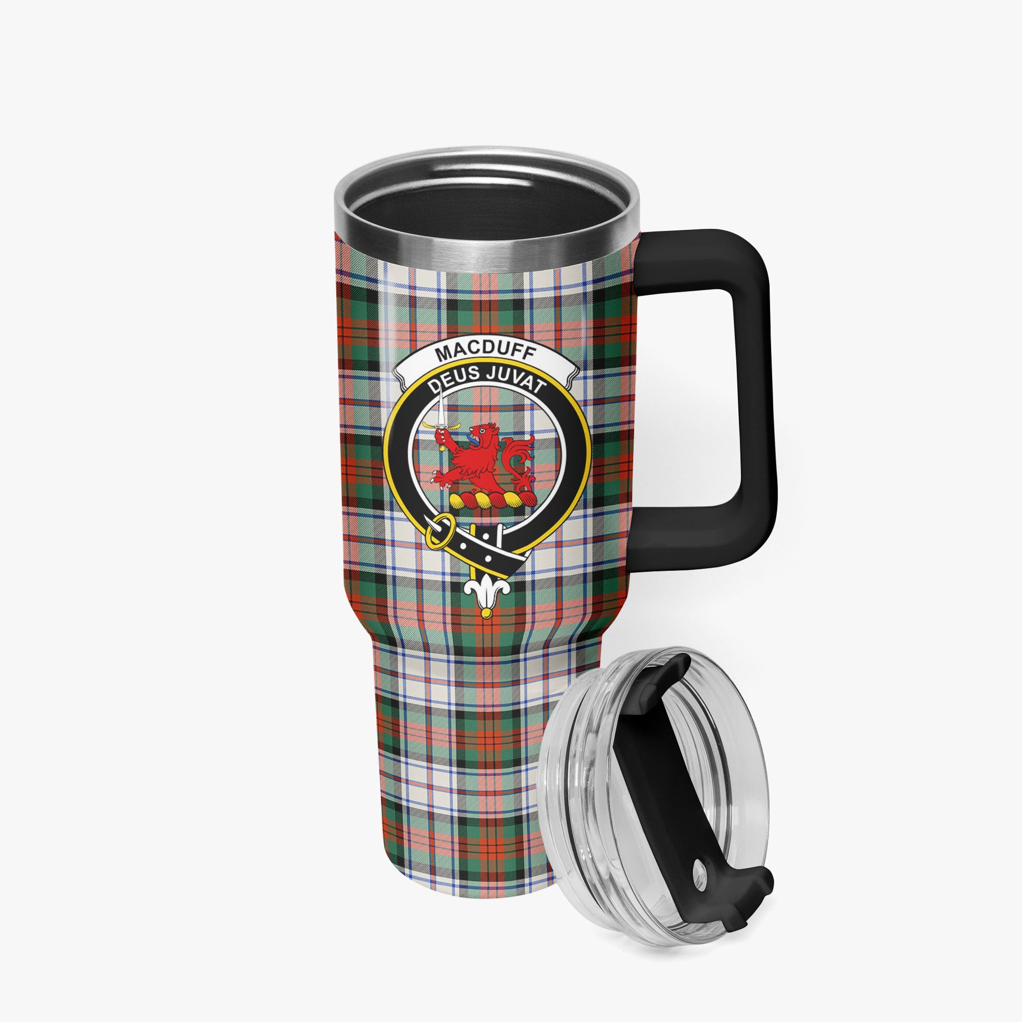 MacDuff Dress Ancient Tartan Crest 40 oz Insulated Tumbler with Handle