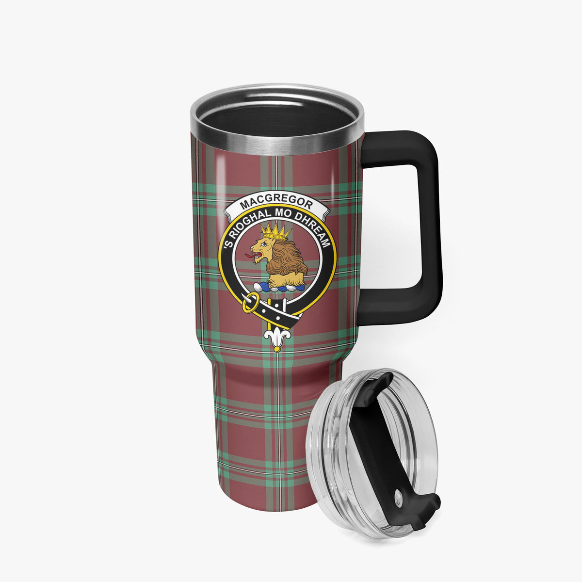 MacGregor Hunting Ancient Tartan Crest 40 oz Insulated Tumbler with Handle