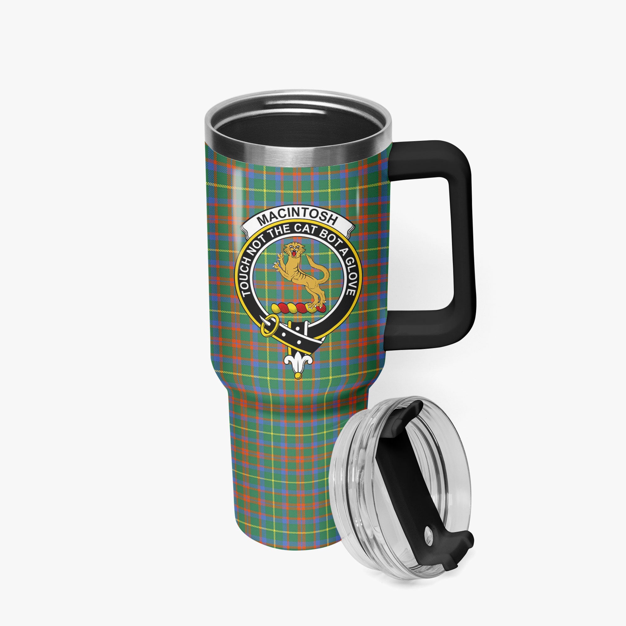 MacIntosh Hunting Ancient Tartan Crest 40 oz Insulated Tumbler with Handle