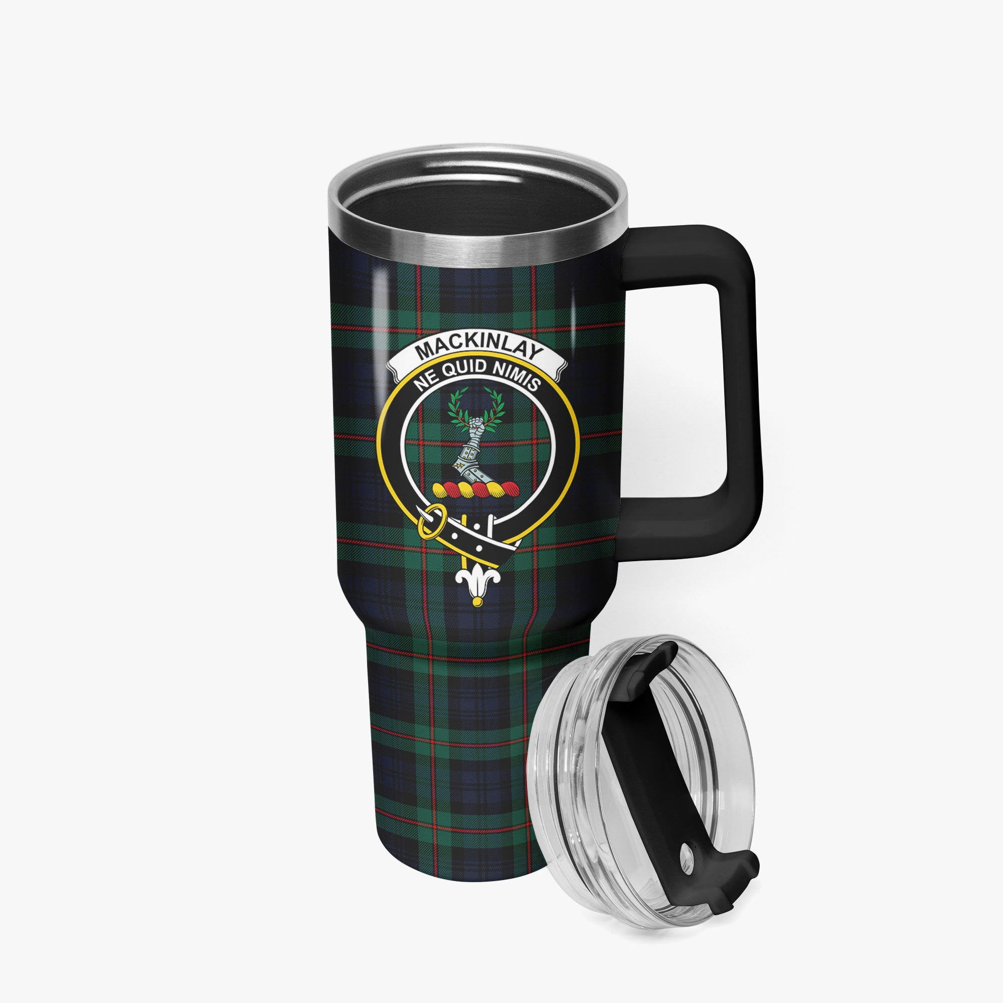 MacKinlay Modern Tartan Crest 40 oz Insulated Tumbler with Handle