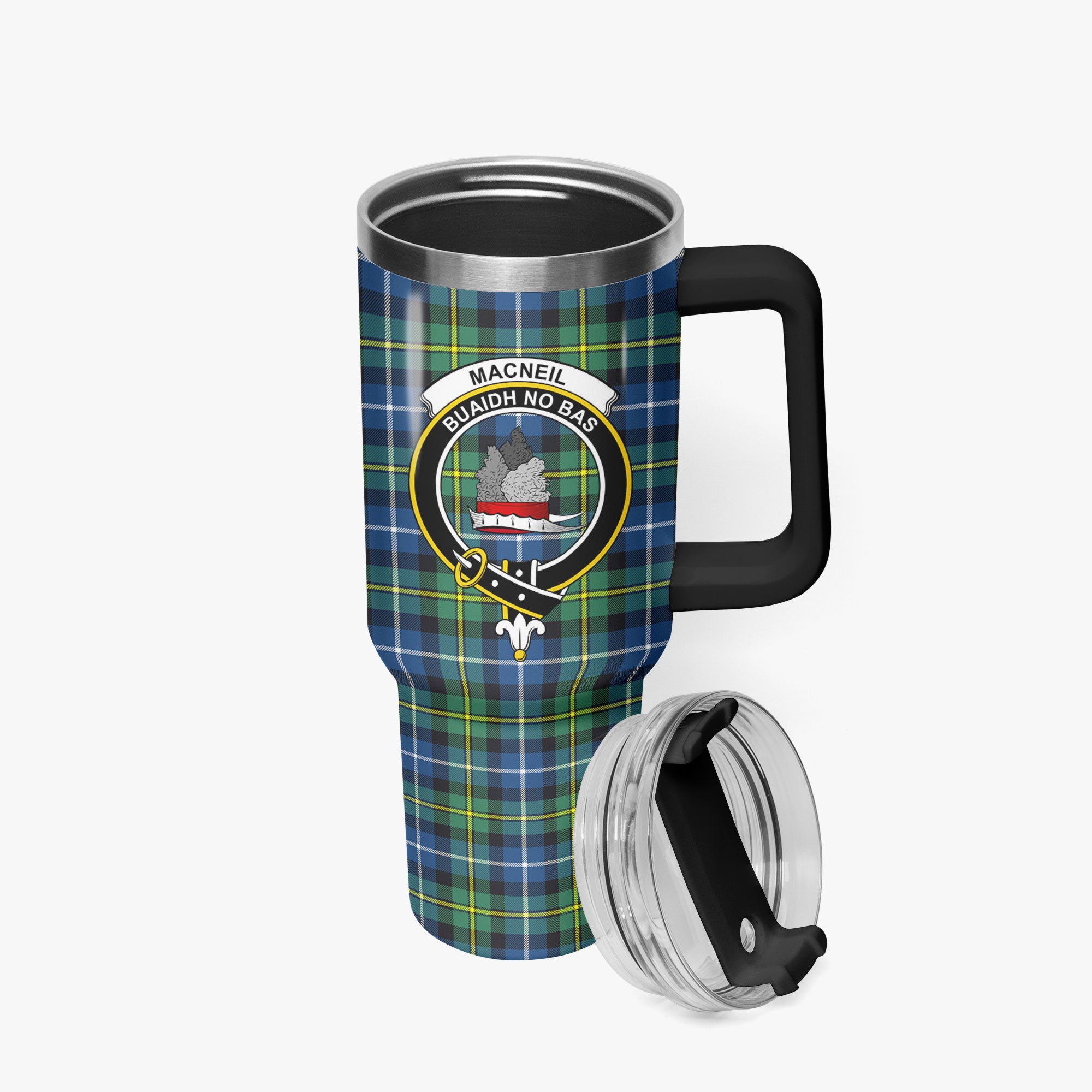 MacNeil of Barra Ancient Tartan Crest 40 oz Insulated Tumbler with Handle